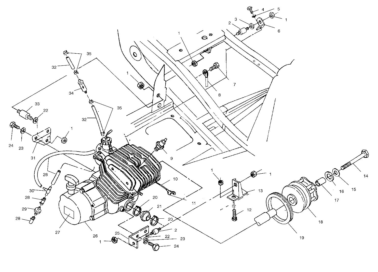 ENGINE MOUNTING - A01BA25CA (4963666366A007)