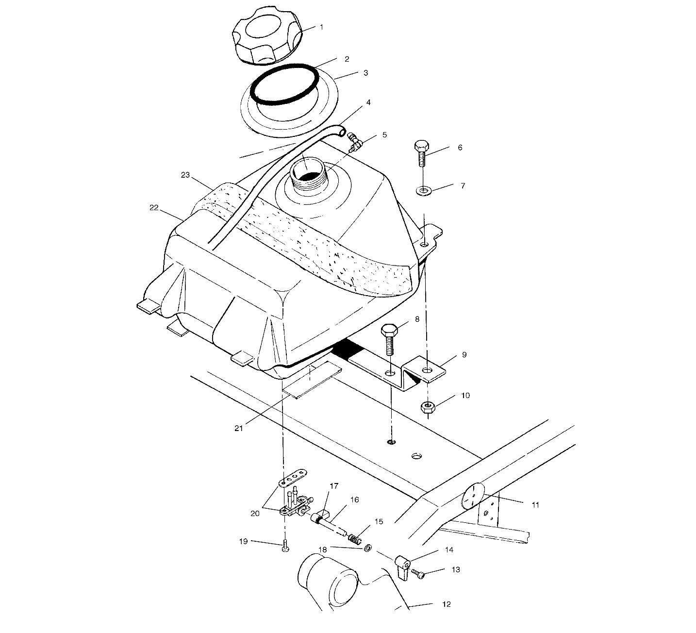 FUEL TANK - A01BA25CA (4963666366A010)