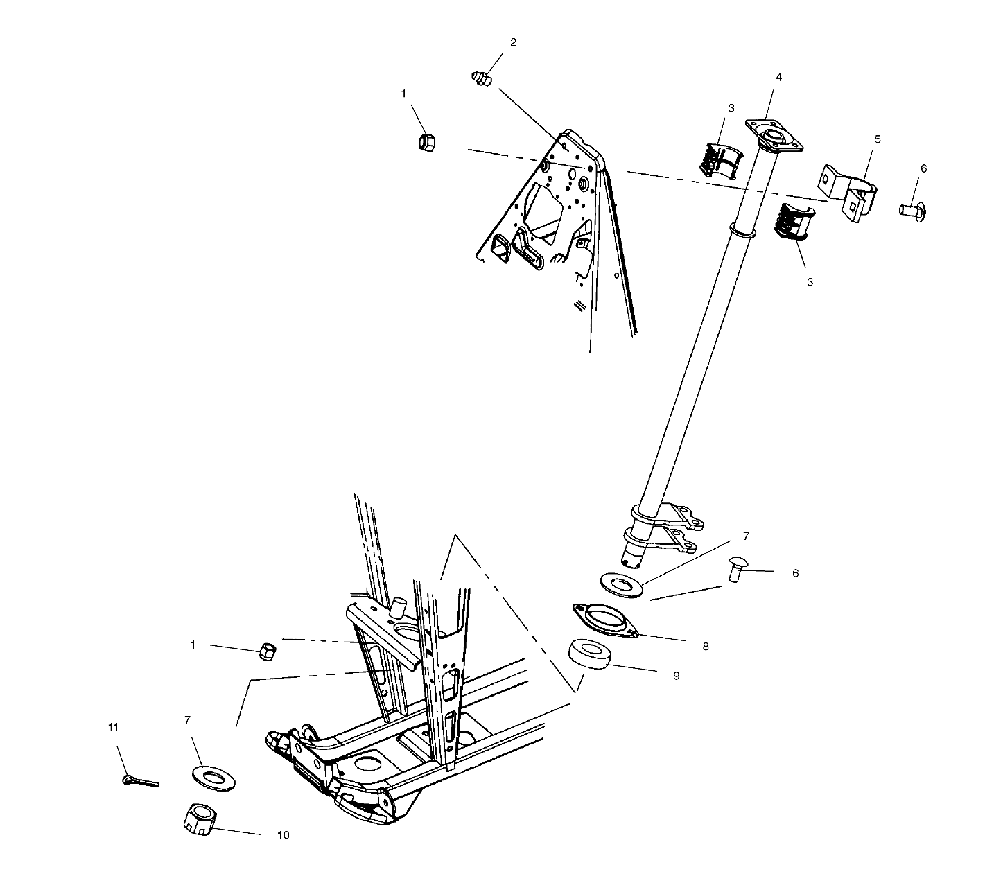 STEERING POST - A01BA25CB (4963666366B005)