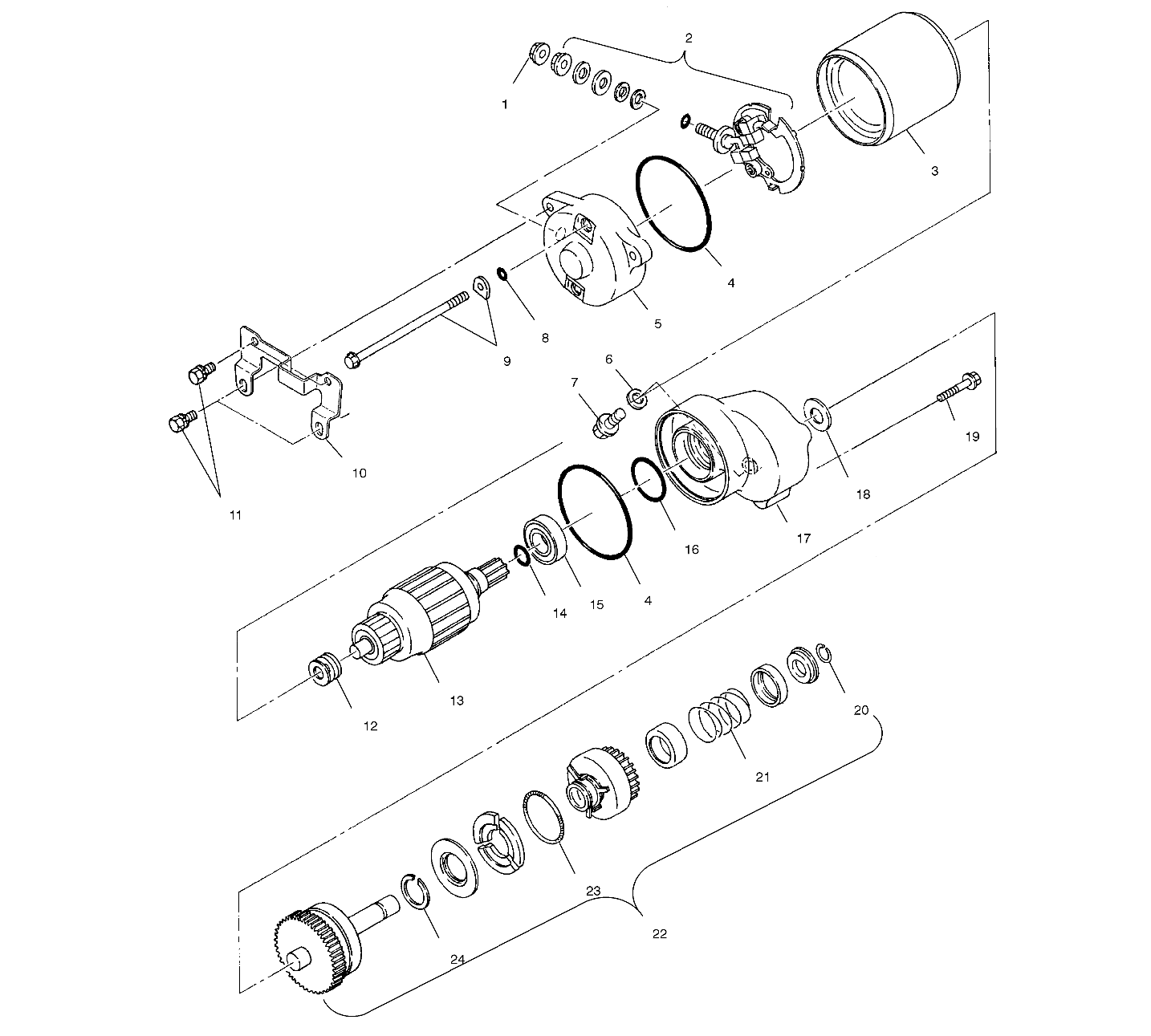 STARTING MOTOR - A01BA25CA (4963666366C011)