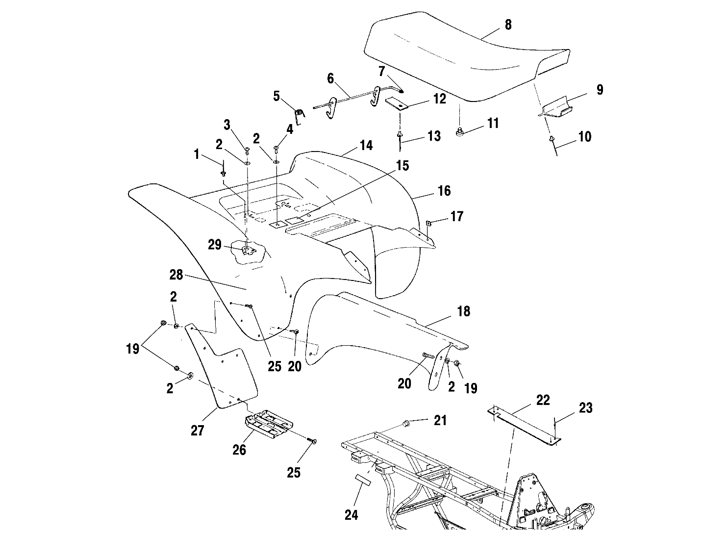 REAR CAB - A01BA50AA (4963716371A004)