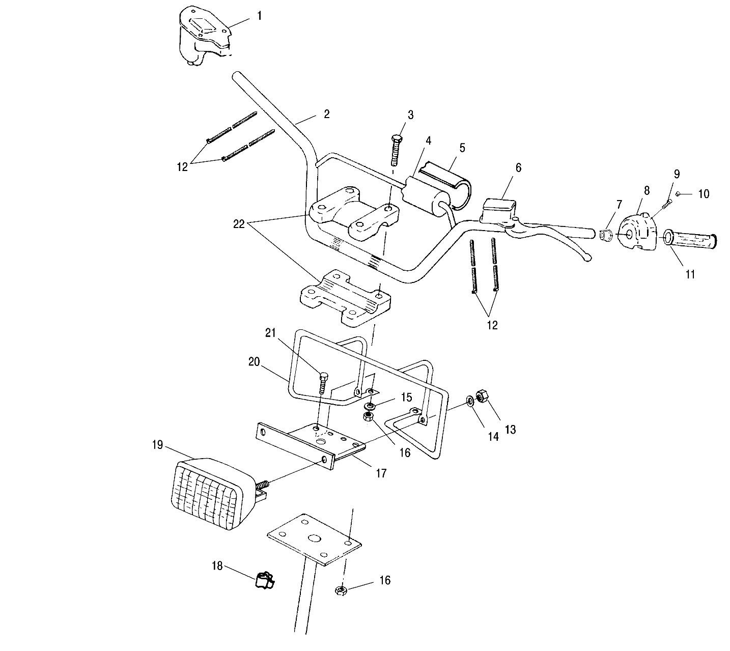 HANDLEBAR/HEADLIGHT - A01BA50AA (4963716371B005)