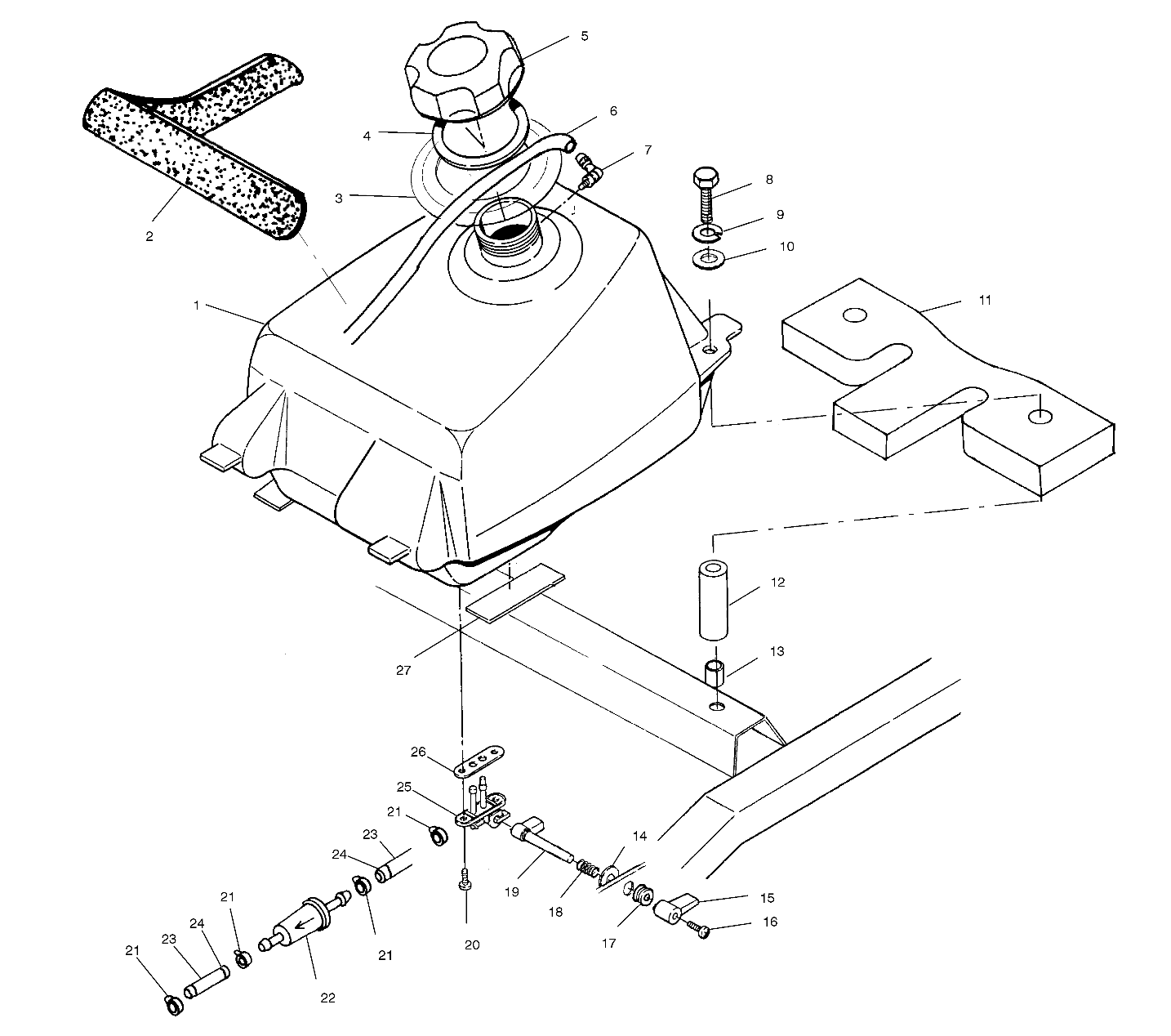 FUEL TANK - A01BG50AA (4963766376A013)