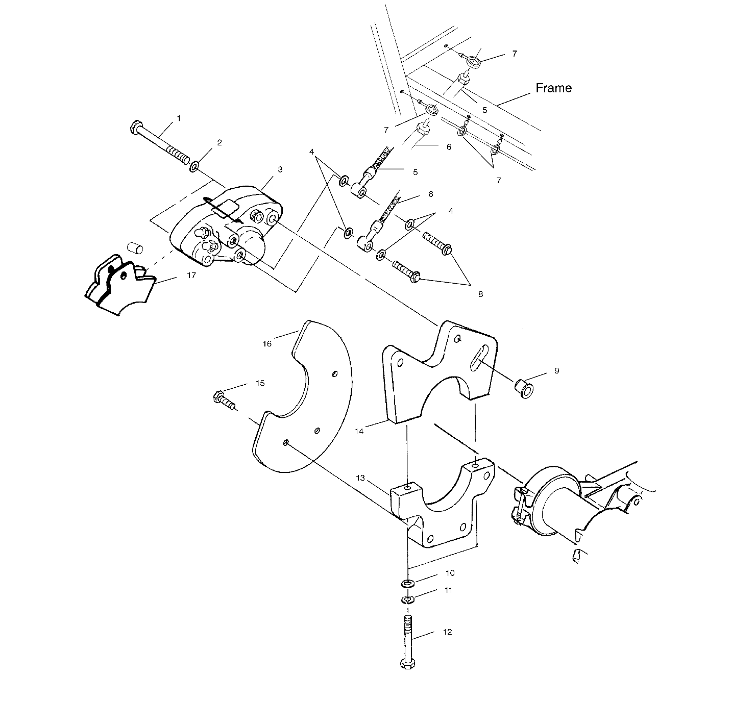 REAR CALIPER MOUNTING - A01BG50AA (4963766376C001)