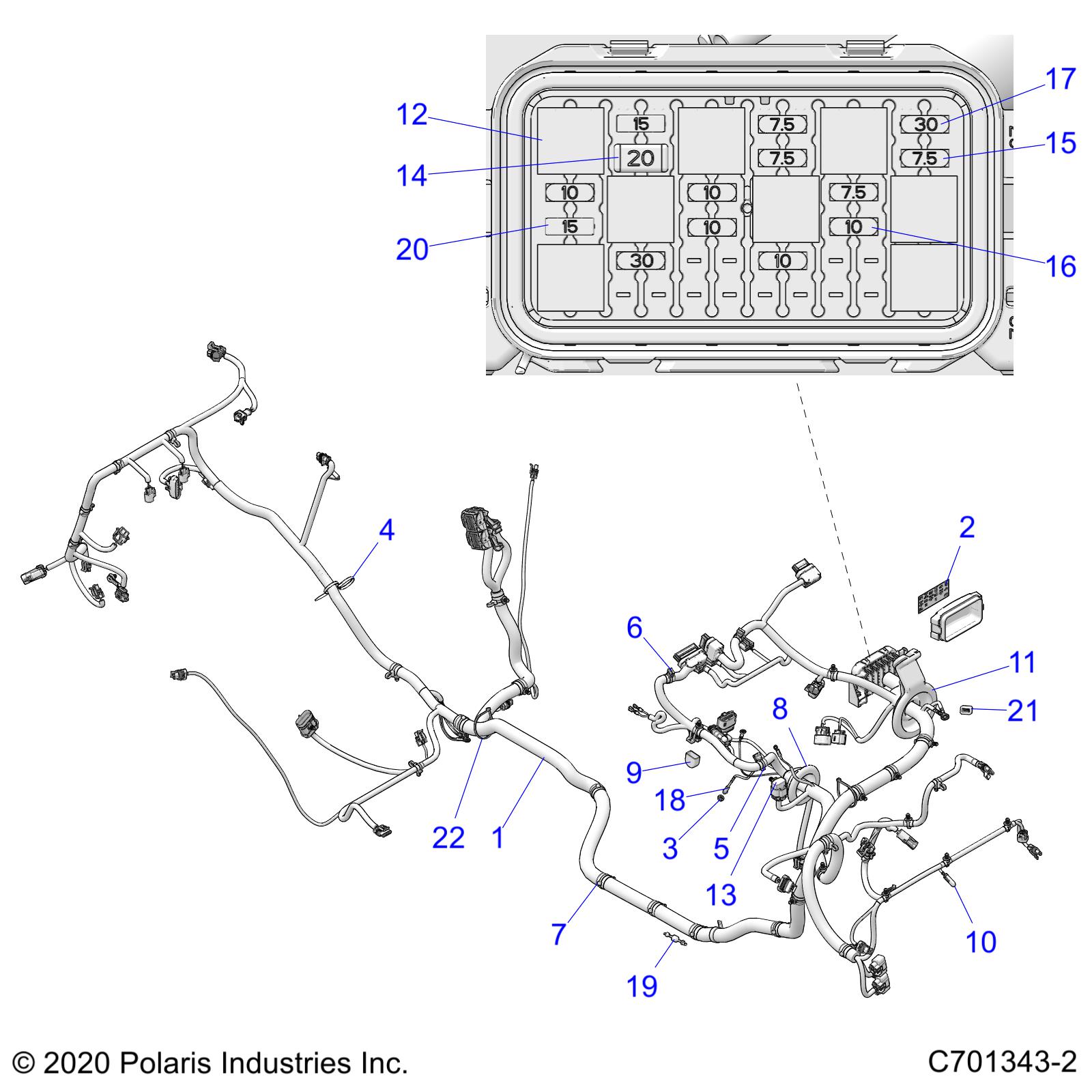 ELECTRICAL, WIRE HARNESS - Z21NAK99AG/AP/BG/BP (C701343-2)