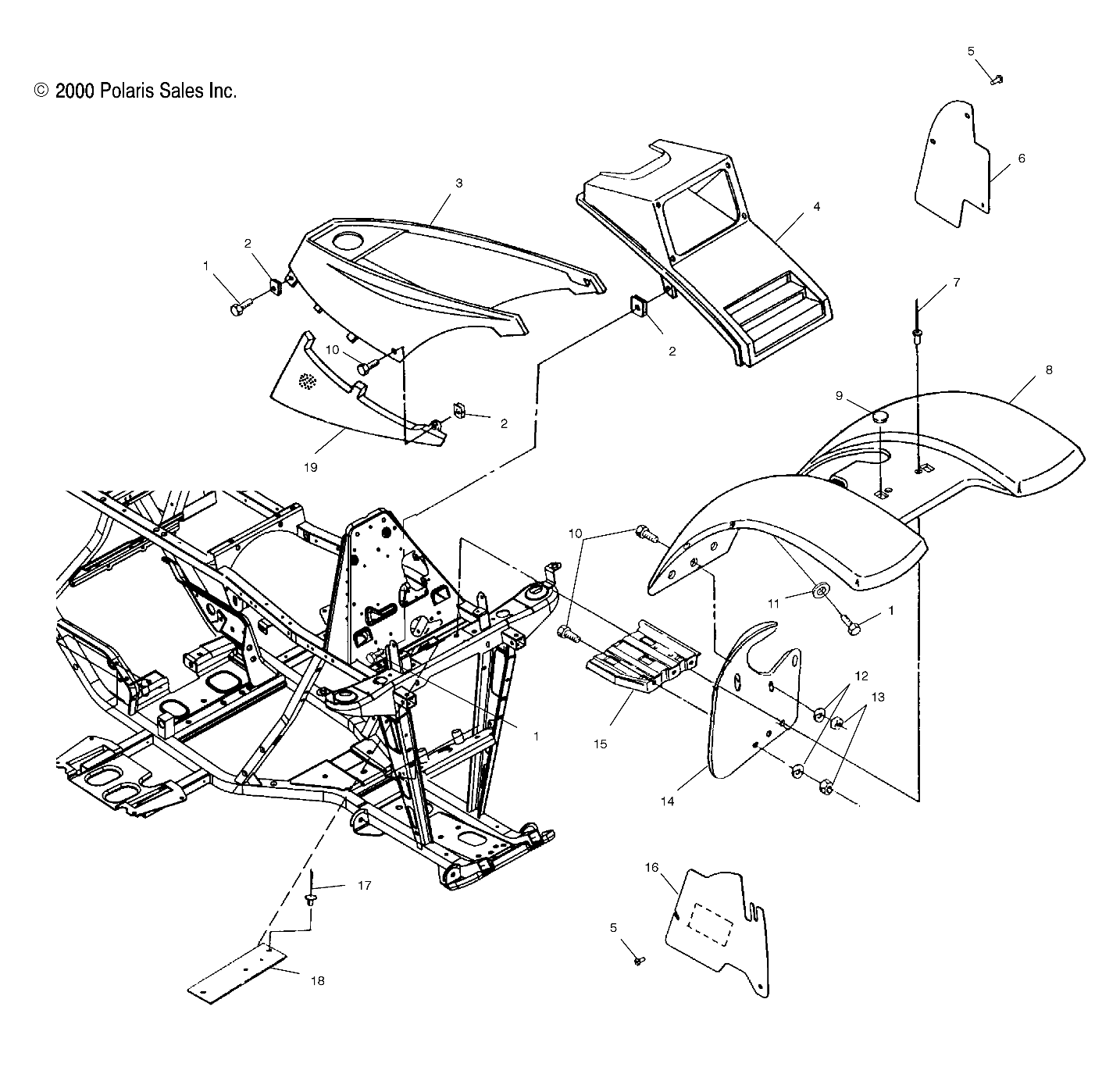 FRONT CAB - A01AA32AA (4963816381A003)