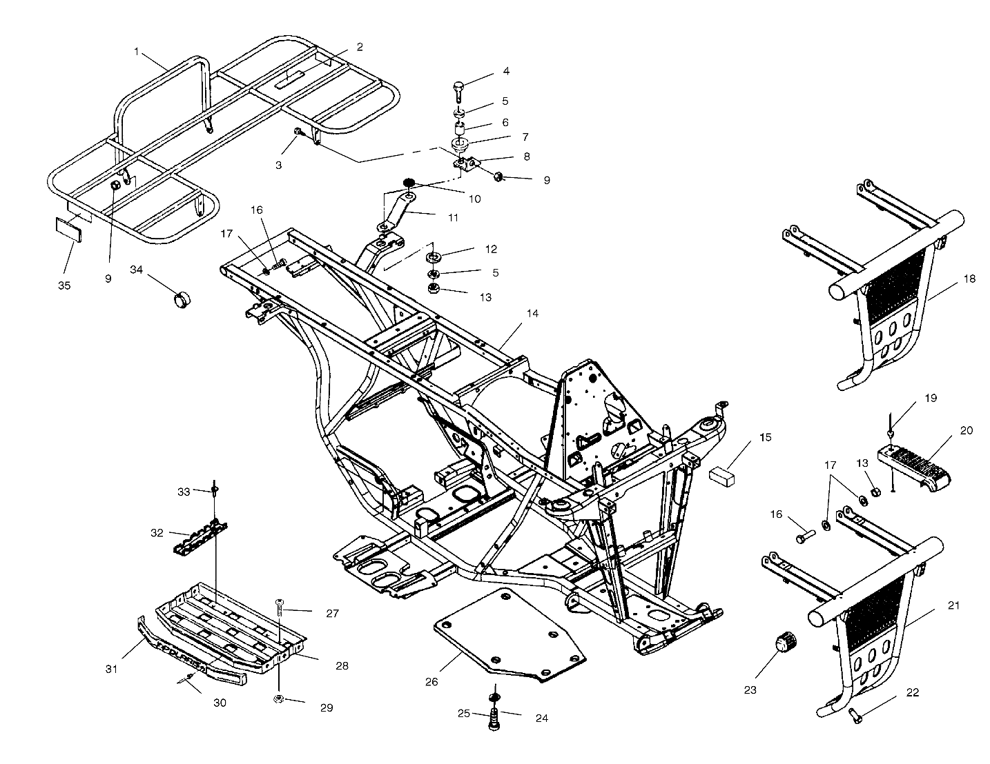 BUMPER and RACK MOUNTING - A01AA32AA (4963816381A005)