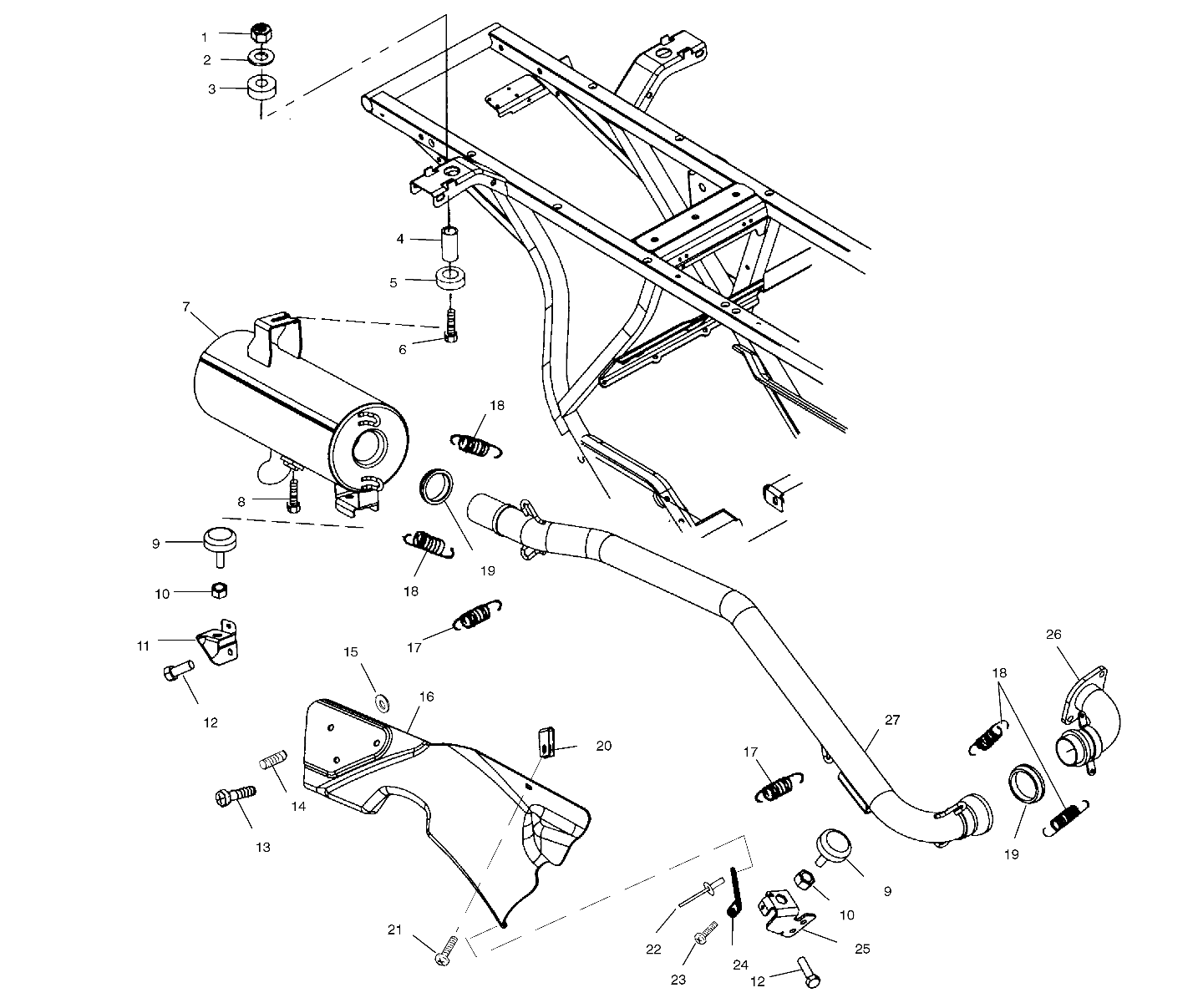 EXHAUST SYSTEM - A01AA32AA (4963816381A009)