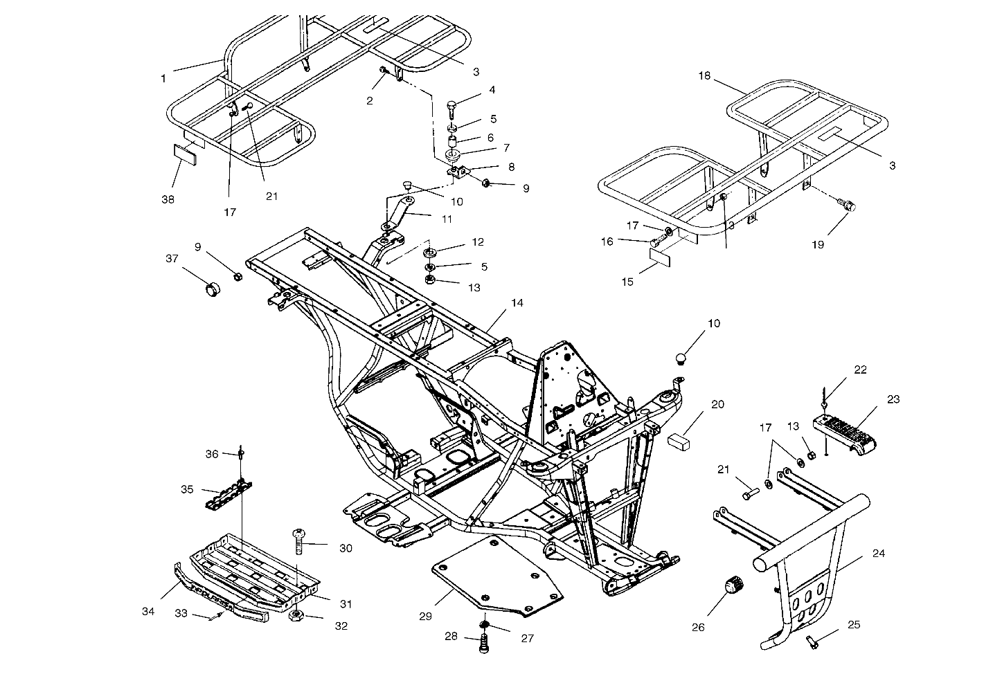 BUMPER and RACK MOUNTING - A01AG25CA (4963866386A005)