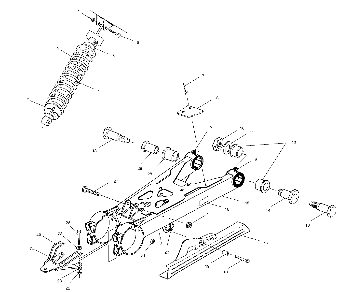 SWING ARM/SHOCK MOUNTING - A01AG25CA (4963866386B009)