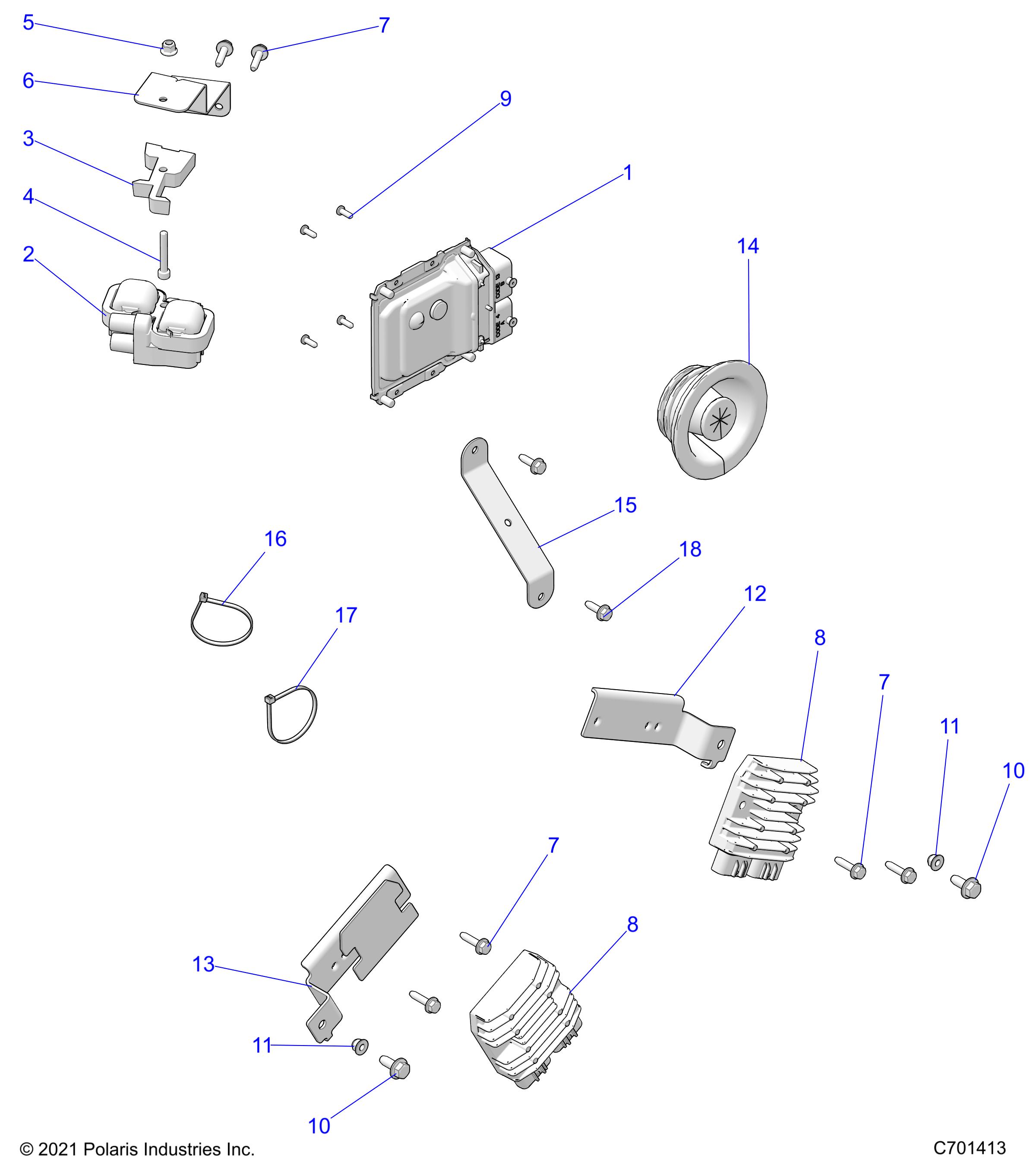 ELECTRICAL, WIRE HARNESS, COMPONENTS - R22T6U99A9/AN (C701413)