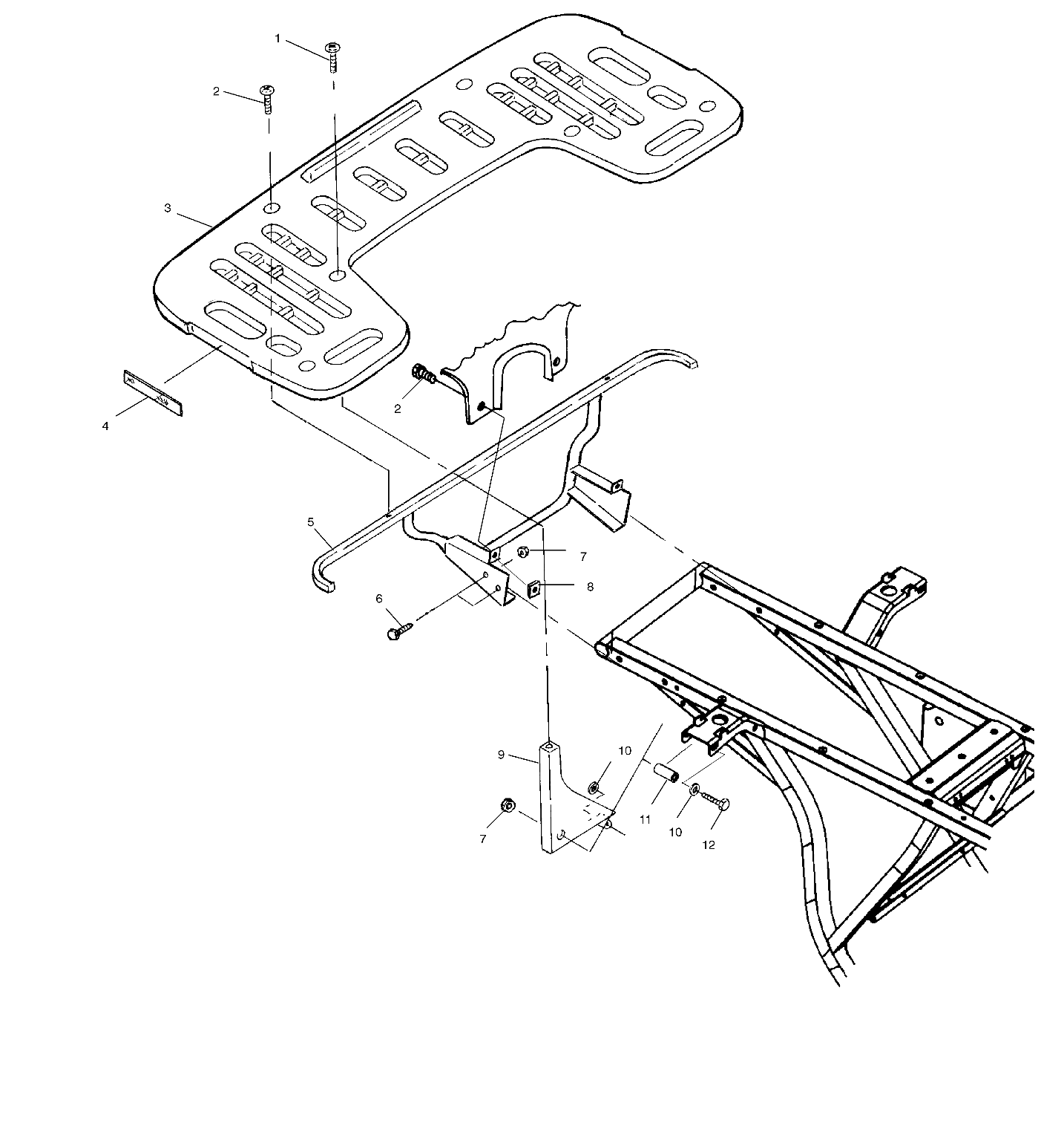 REAR RACK MOUNTING - A01CG38CA (4963916391A005)