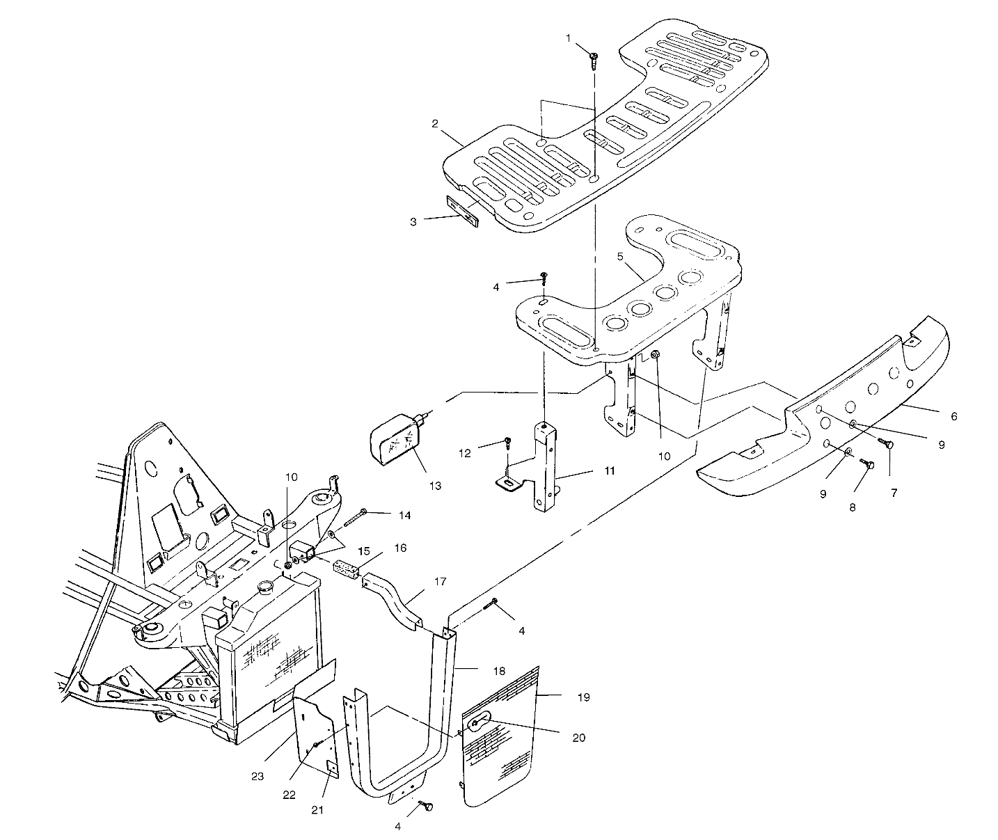 FRONT RACK and BUMPER MOUNTING - A01CG38CA (4963916391A007)