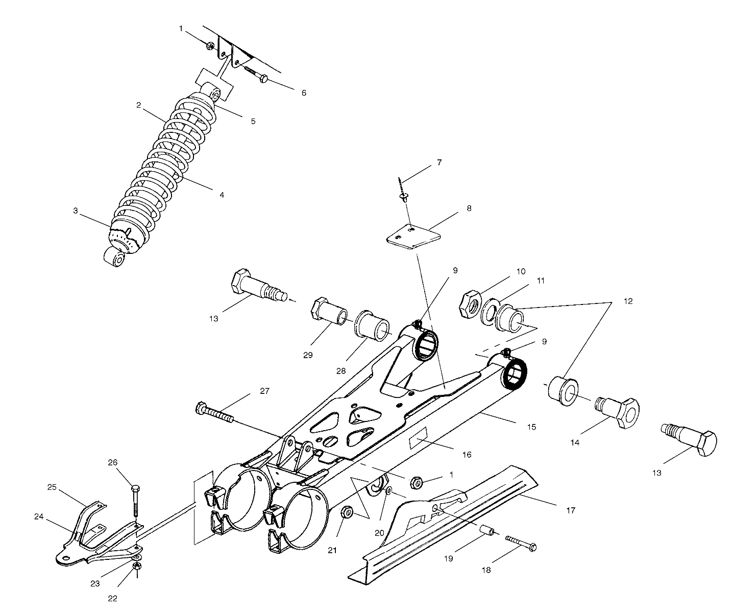 SWING ARM/SHOCK MOUNTING - A01CG38CA (4963916391B011)