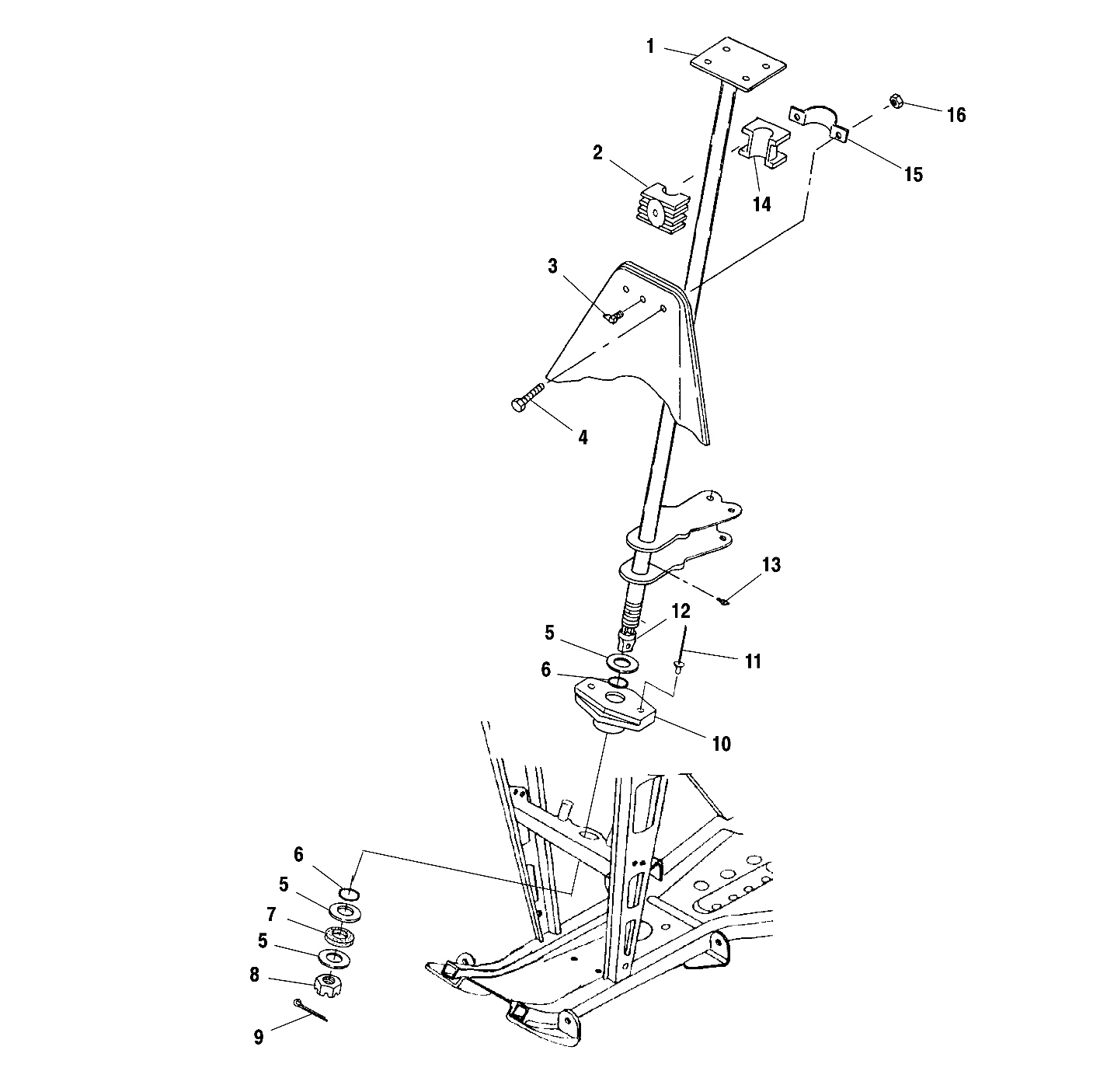 STEERING POST - A01CB32AA (4963966396B008)