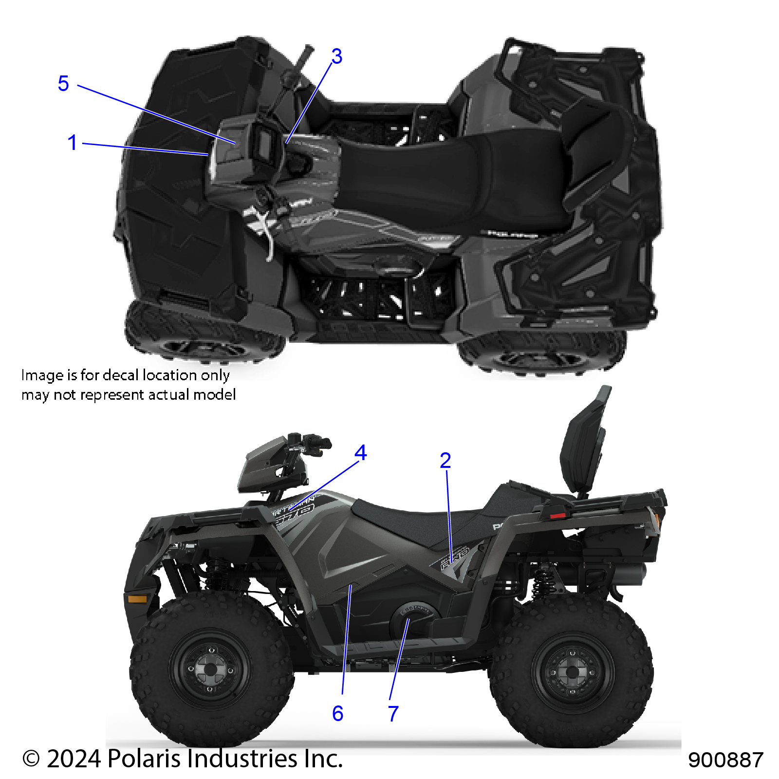 BODY, DECALS, GRAPHIC - A25SDE57C2/G2 (900887)