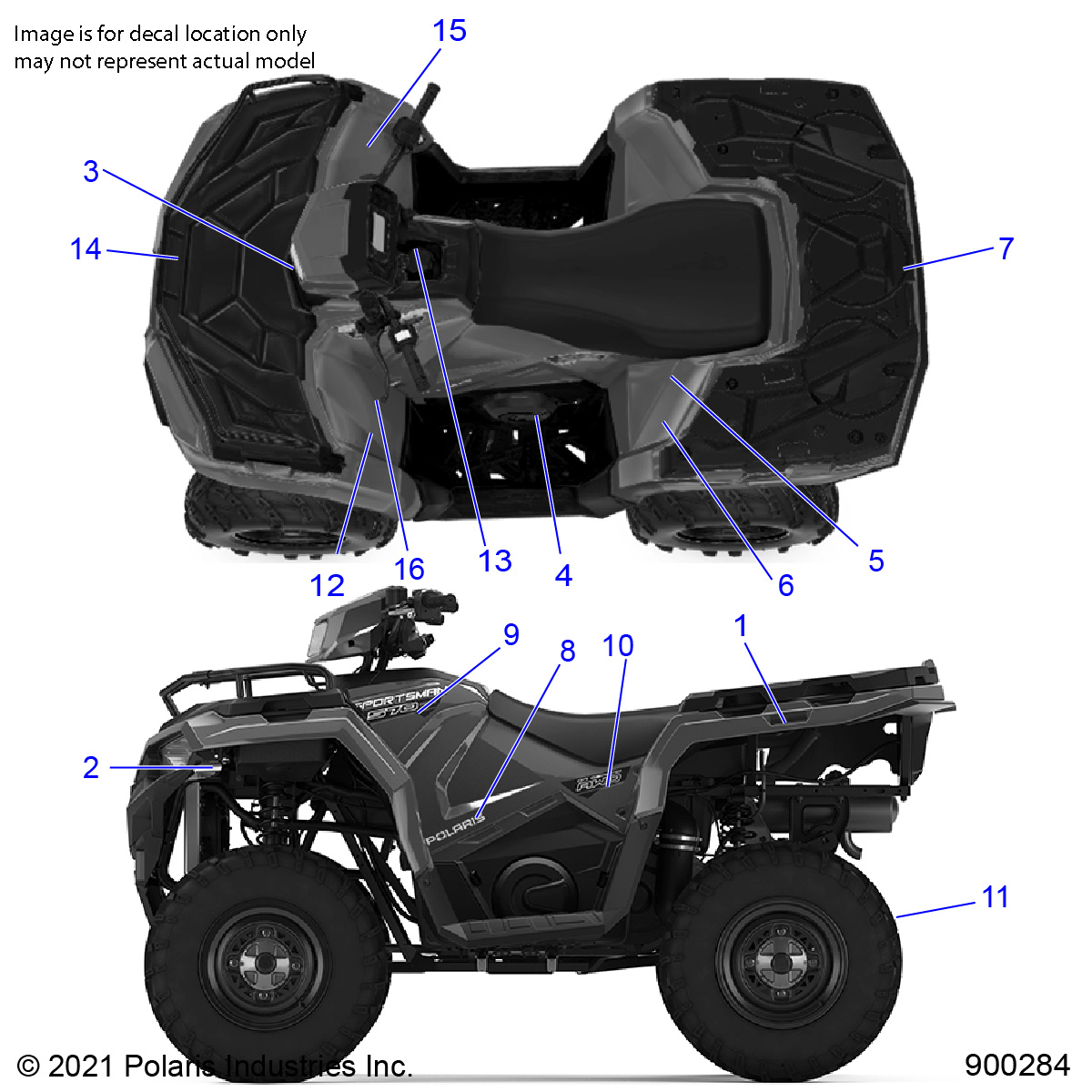 BODY, DECALS - A22SEA57A1/A3/A5/A9 (900284-01)