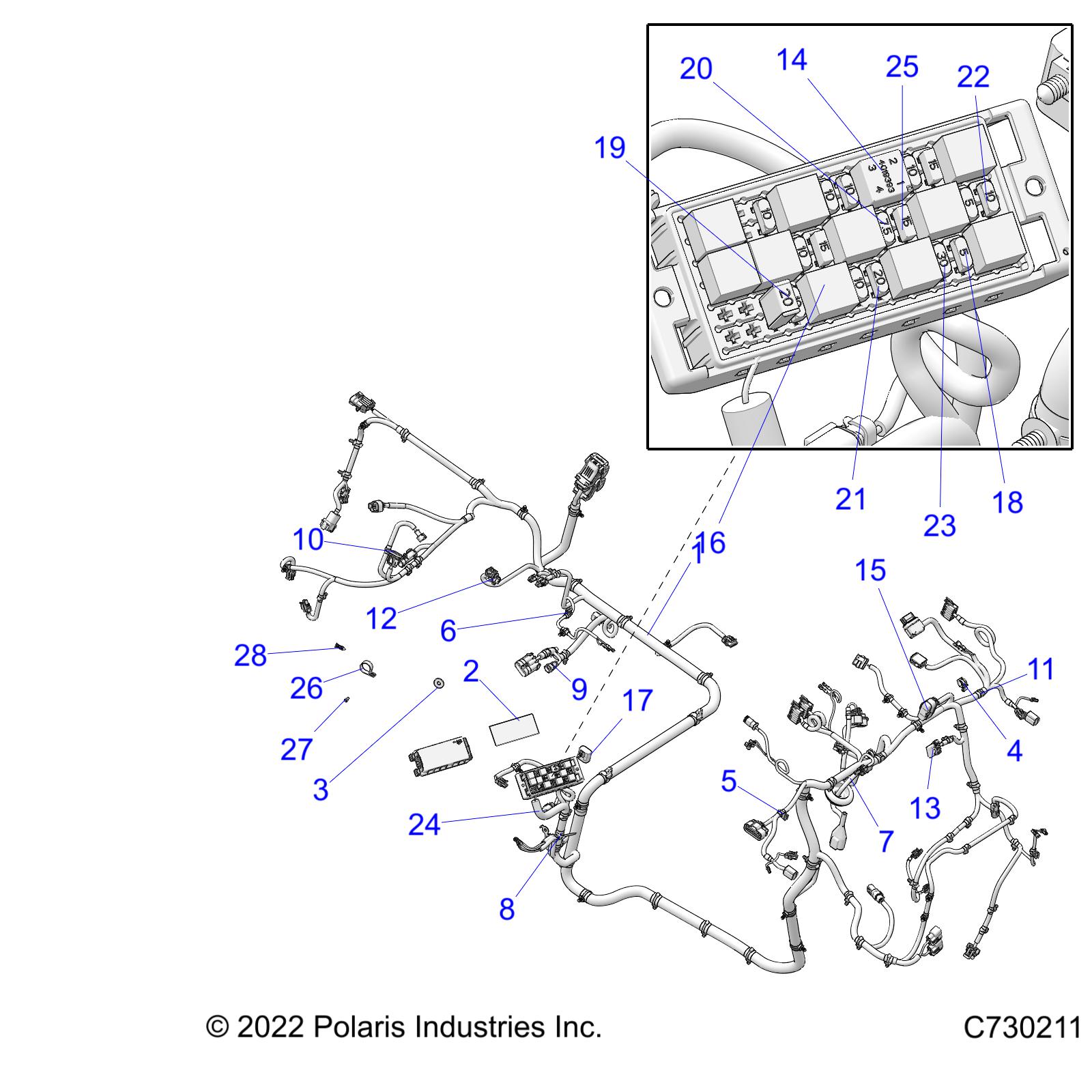 ELECTRICAL, WIRE HARNESS - R22MAA57F1/SF1/F9/C1/C9/CK (C730211)