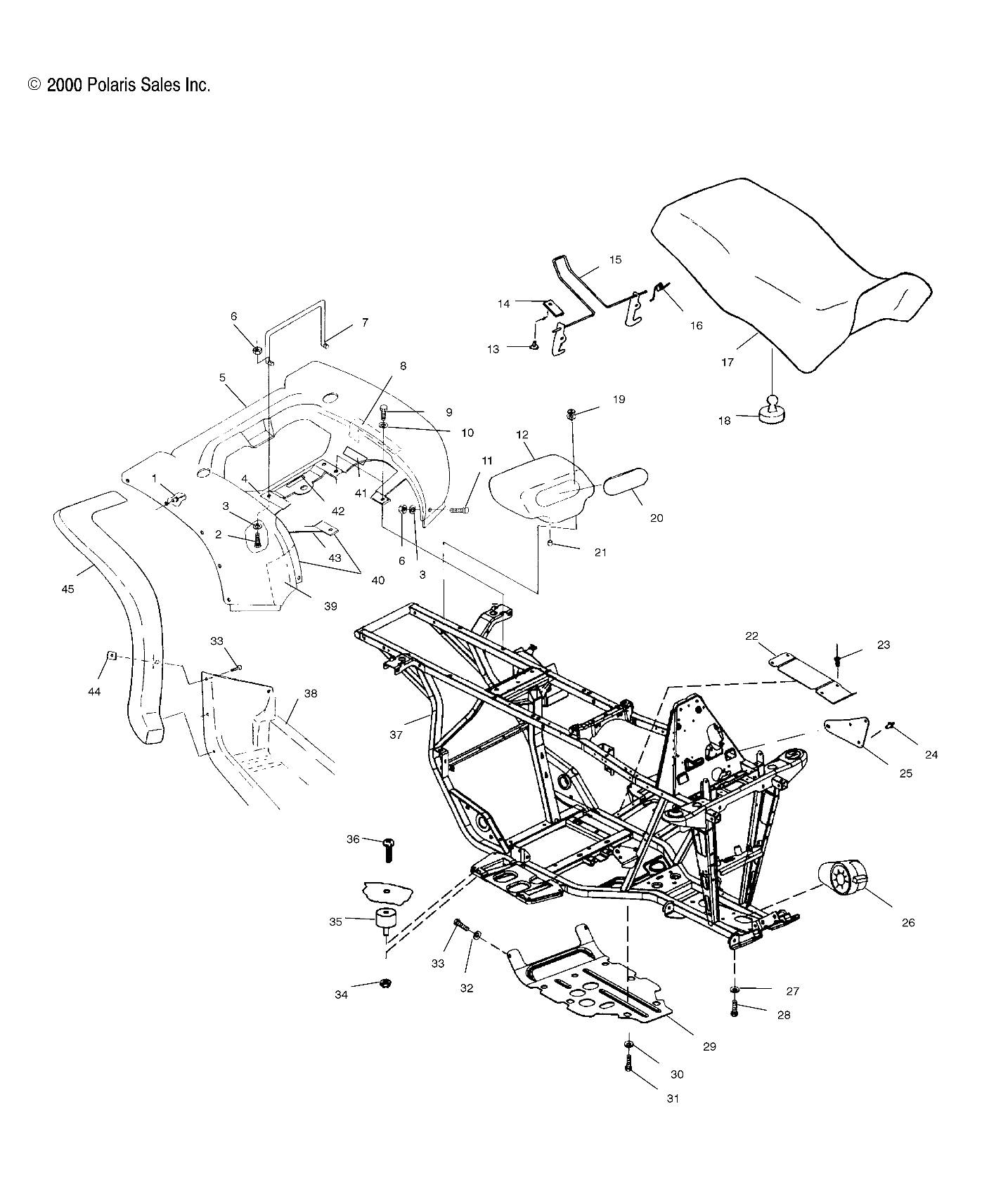 REAR CAB and SEAT - A01CD32AA (4964026402A003)