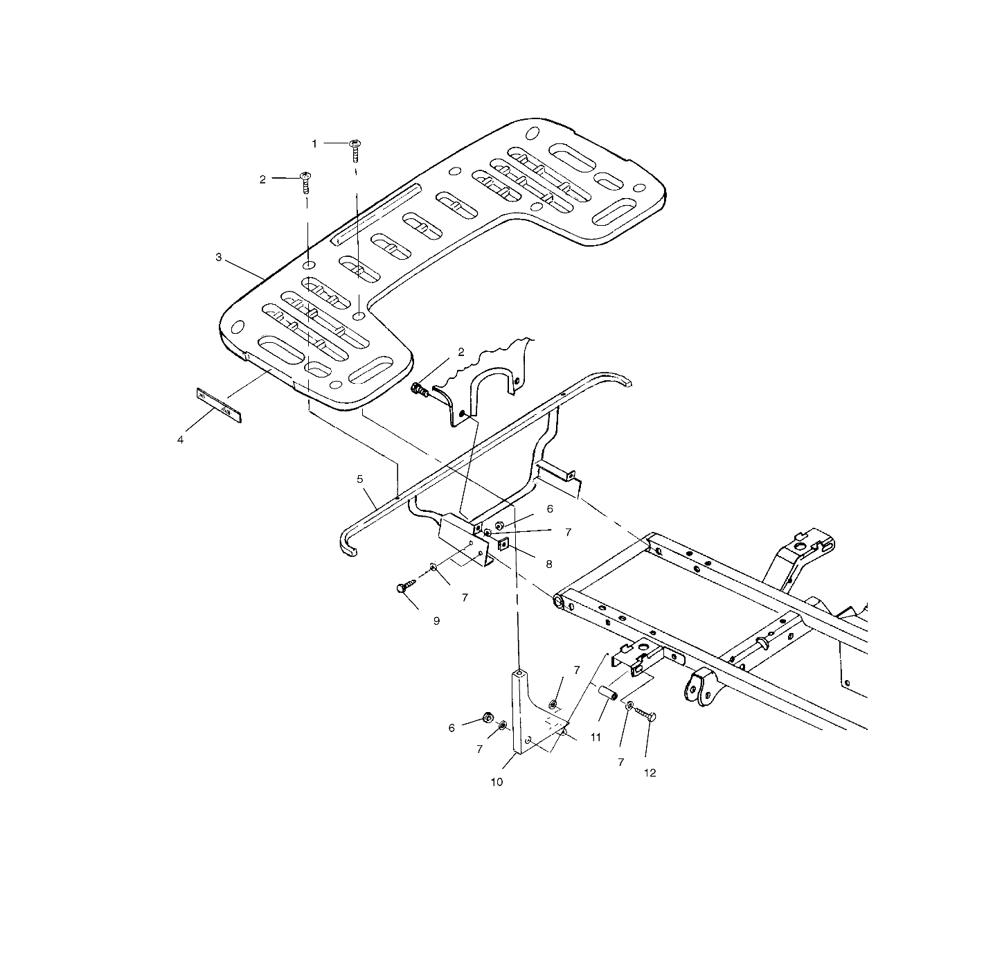 REAR RACK MOUNTING - A01CD32AA (4964026402A006)