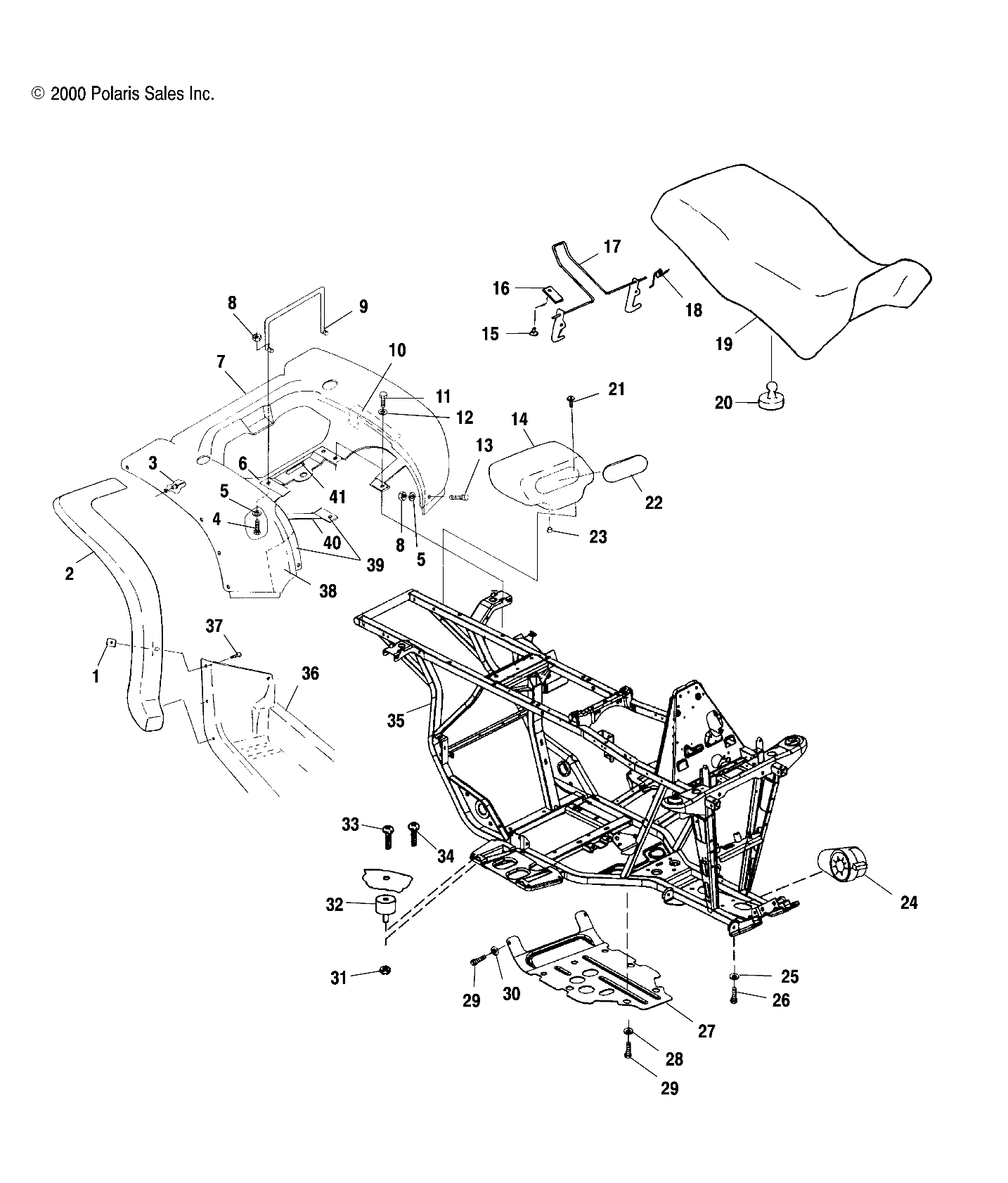 REAR CAB and SEAT - A01CK32AA (4964086408A003)