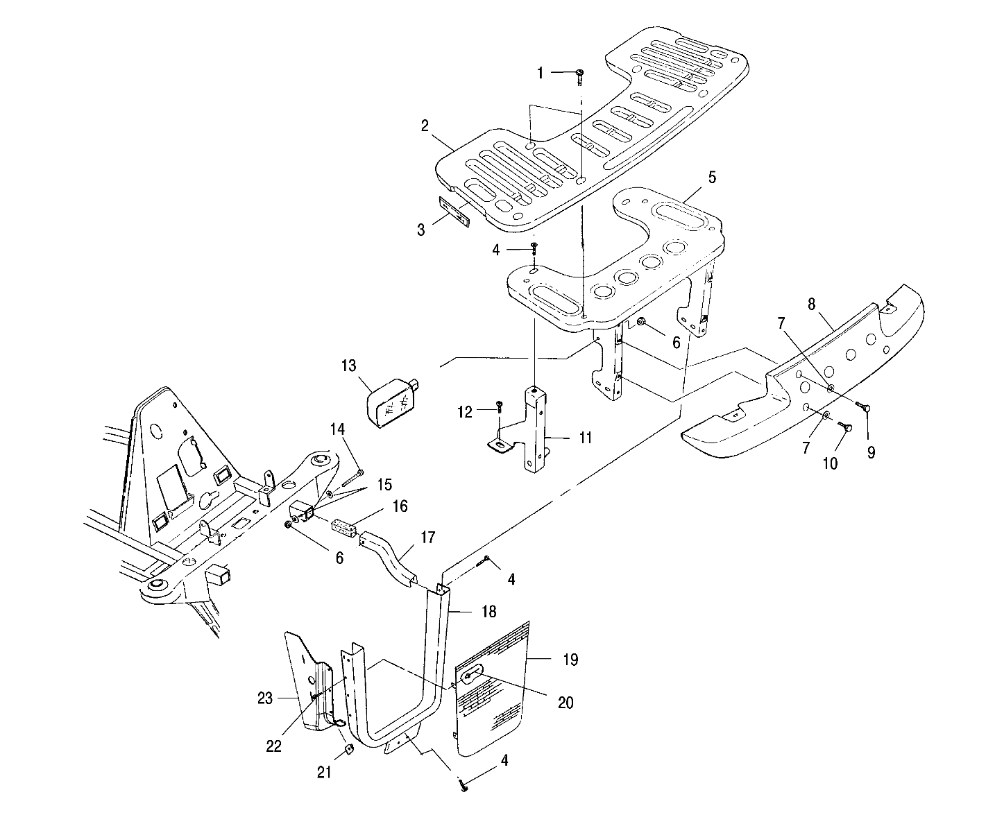 FRONT RACK and BUMPER MOUNTING - A01CK32AA (4964086408A007)