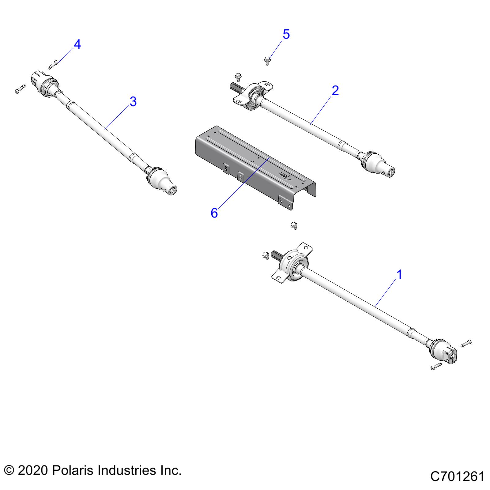 DRIVE TRAIN, FRONT, MID, REAR PROP SHAFT - R21RSM99AG (C701261)