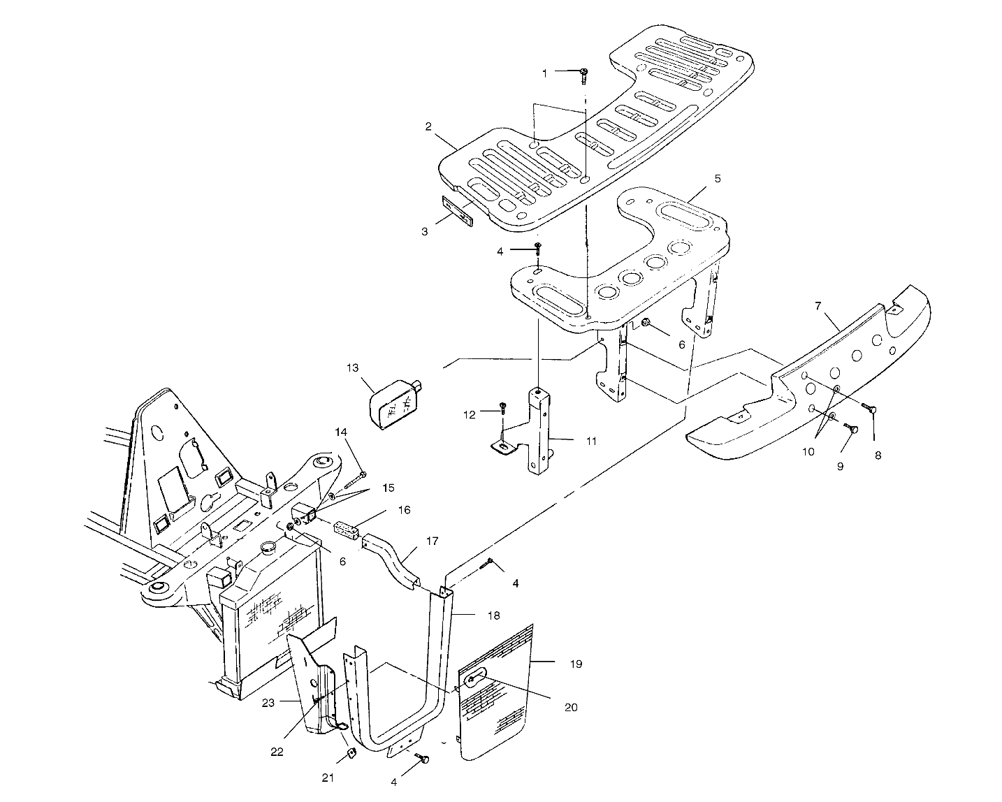 FRONT RACK and BUMPER MOUNTING - A01CK42AA (4964136413A007)