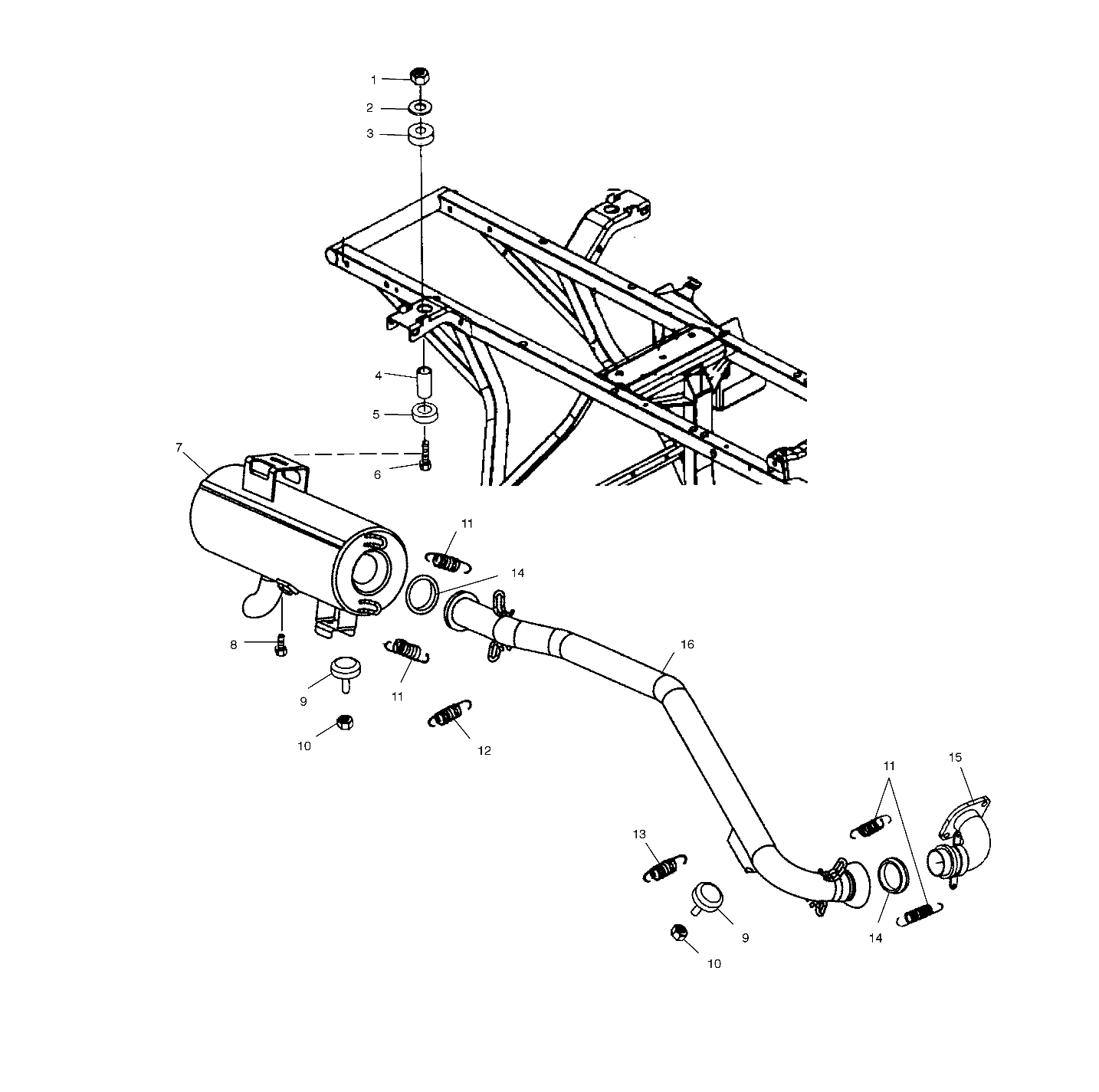 EXHAUST SYSTEM - A01CK42AA (4964136413A010)