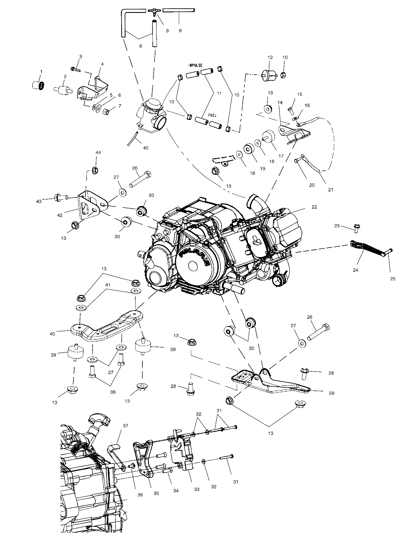 ENGINE MOUNTING - A01CK42AA (4964136413A011)