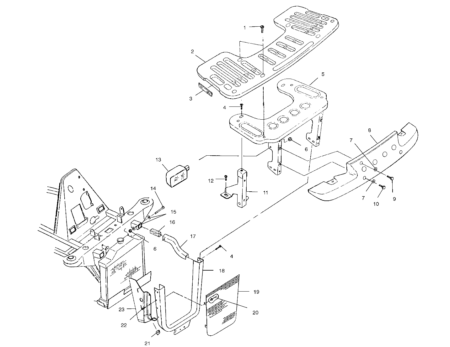 FRONT RACK and BUMPER MOUNTING - A01CD50AA (4964196419A007)