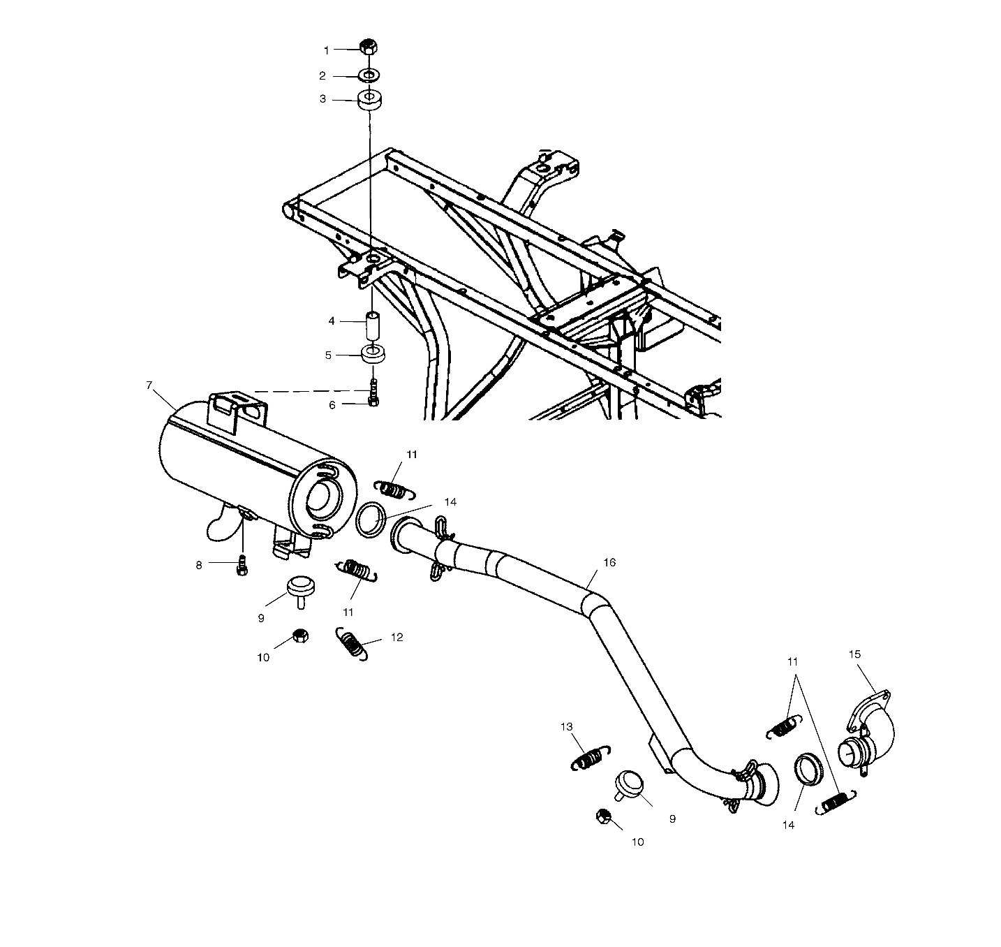 EXHAUST SYSTEM - A01CD50AA (4964196419A010)