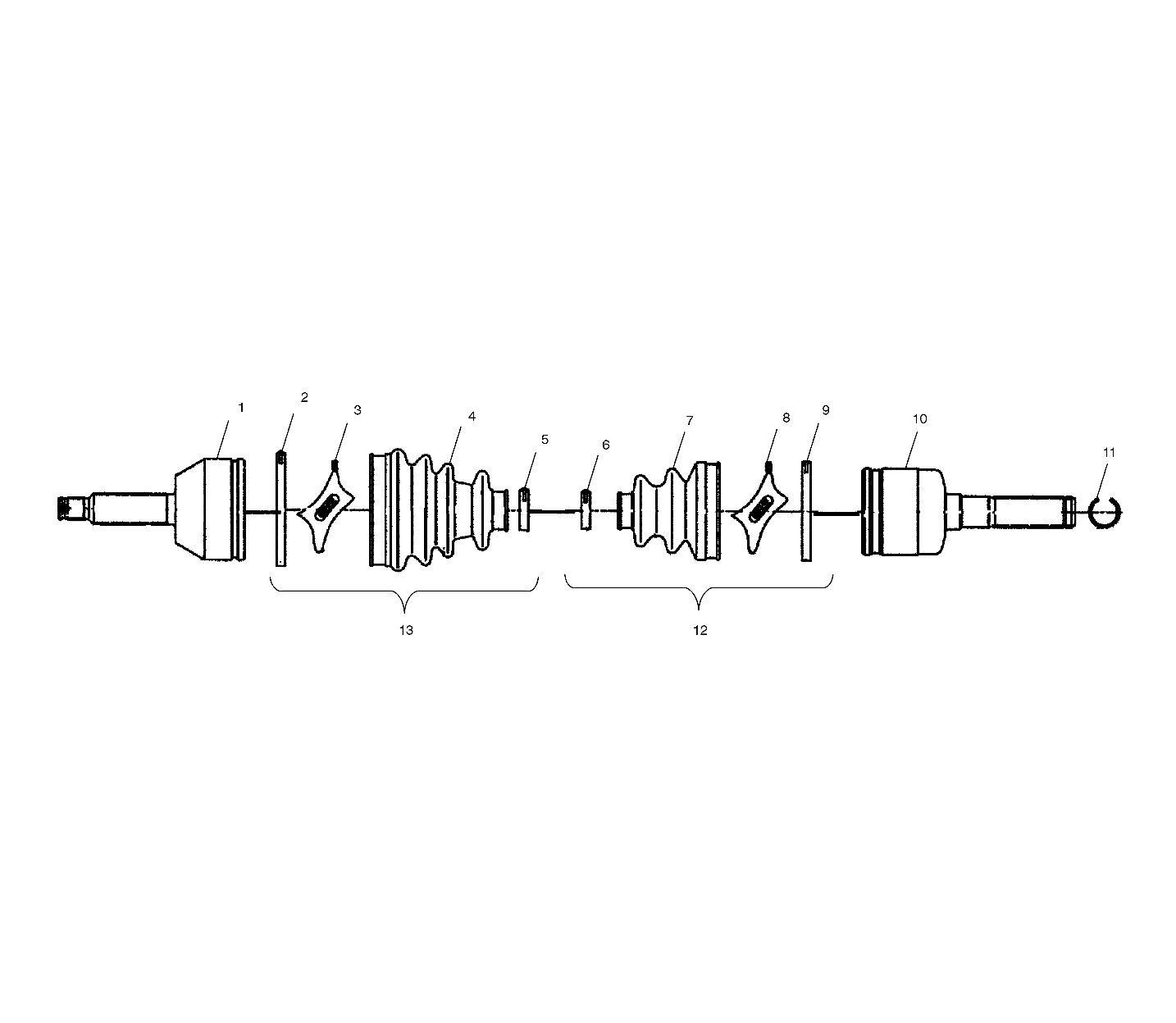 DRIVE SHAFT - A01CD50FB (4964196419B004)