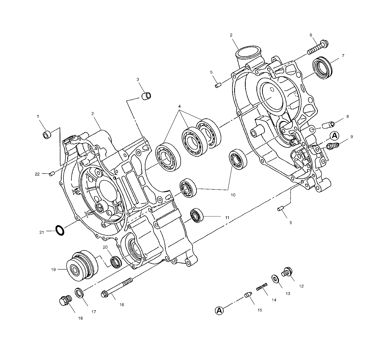 CRANKCASE - A01CD50AA (4964196419D009)