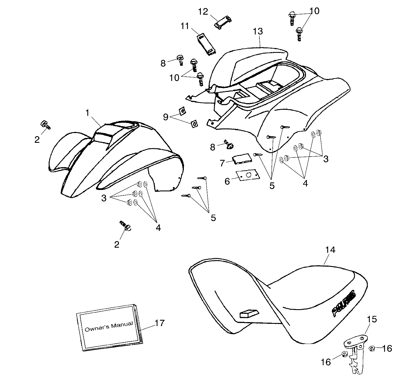 FENDER / SEAT - A01EA09CA (4964326432B004)