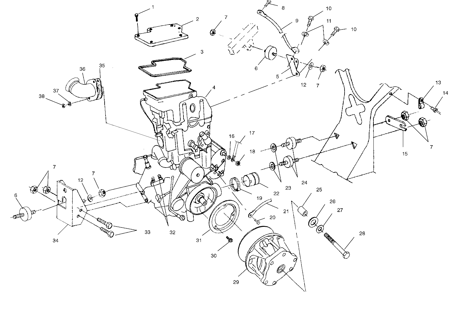 ENGINE MOUNTING - A10CH46CA (4964376437A010)