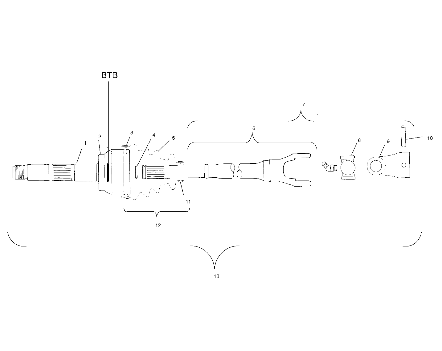 DRIVE SHAFT (If Built Before 5/01/01) - A10CH46CA (4964376437A014)