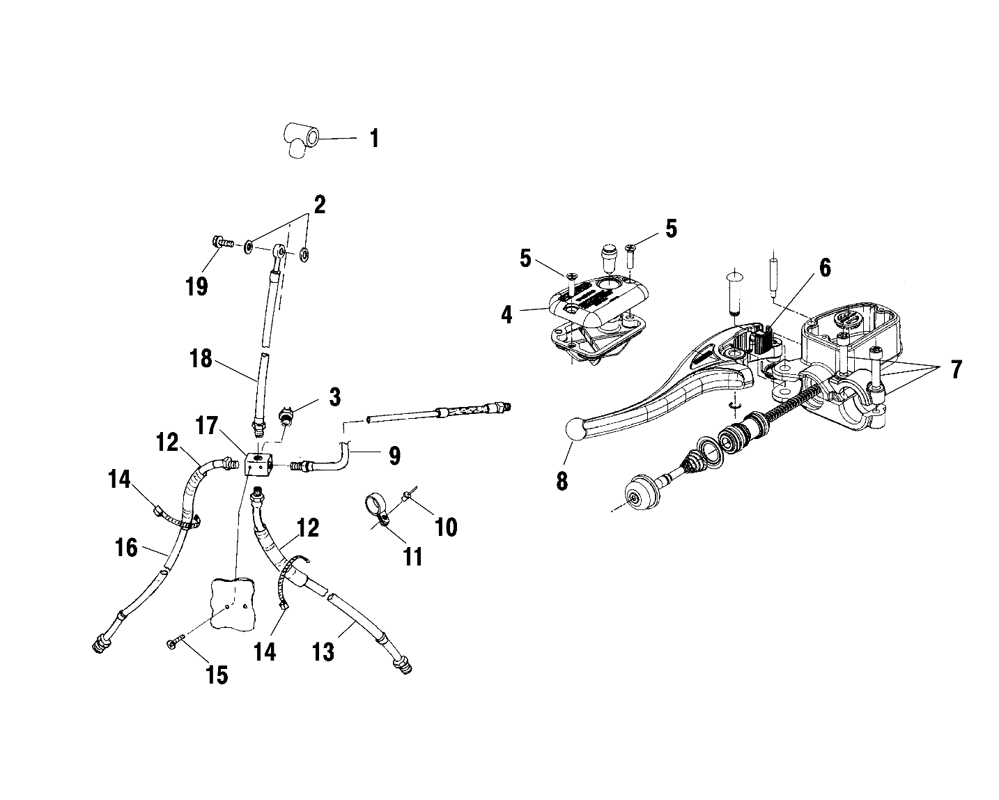 CONTROLS - MASTER CYLINDER/BRAKE LINE - A10CH46CA (4964376437B007)