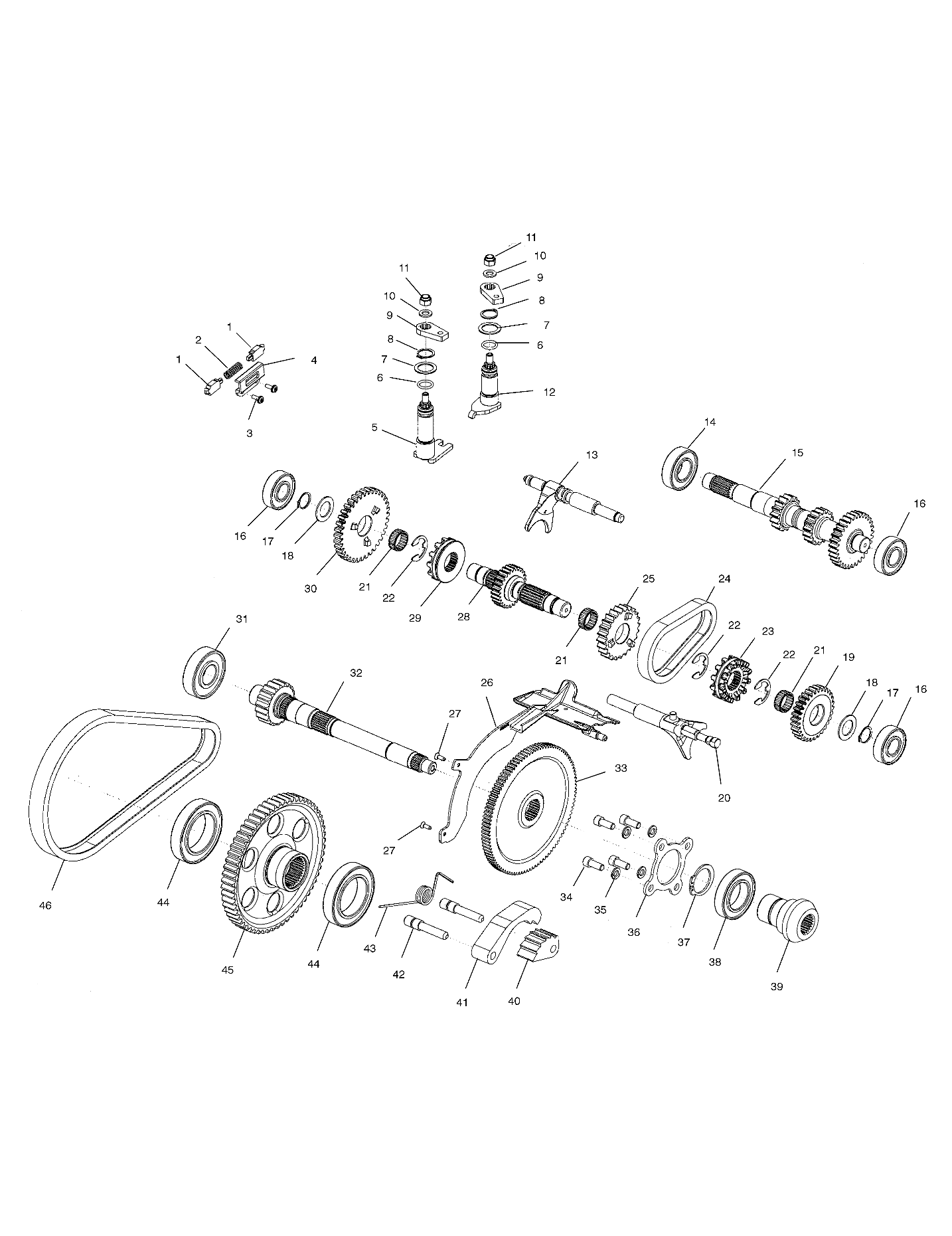 GEARCASE (Internal Components) - A10CH46CA (4964376437C013)