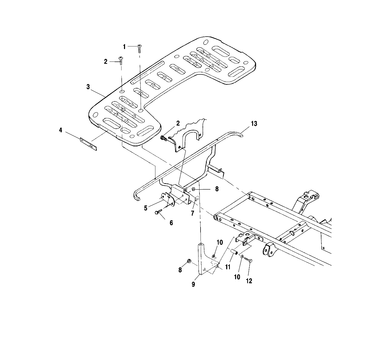 REAR RACK MOUNTING - A01CH42AA (4964436443A006)