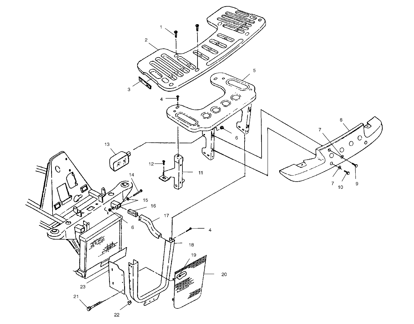 FRONT RACK and BUMPER MOUNTING - A01CH42AA (4964436443A007)