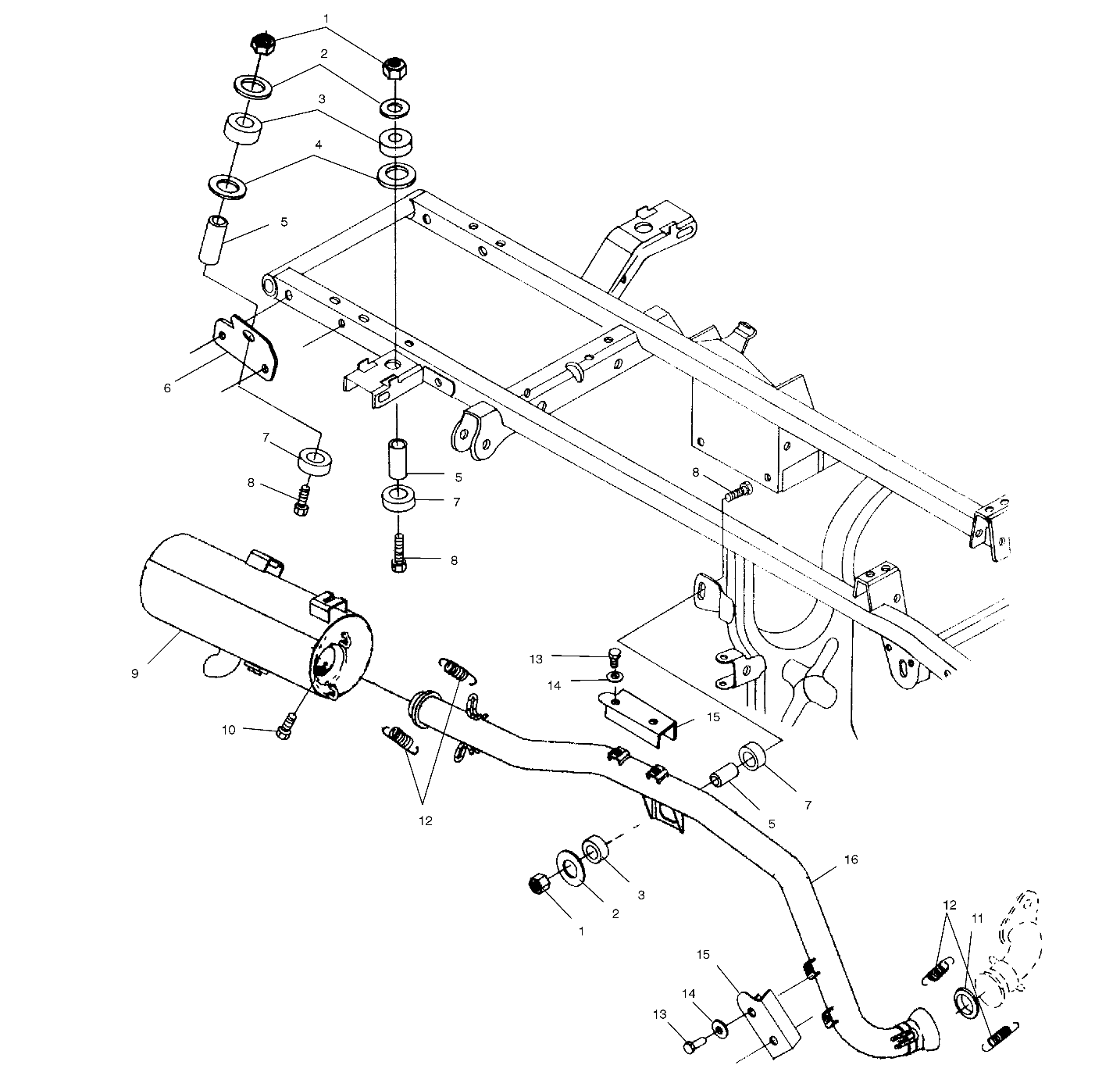 EXHAUST SYSTEM - A01CH42AA (4964436443A010)