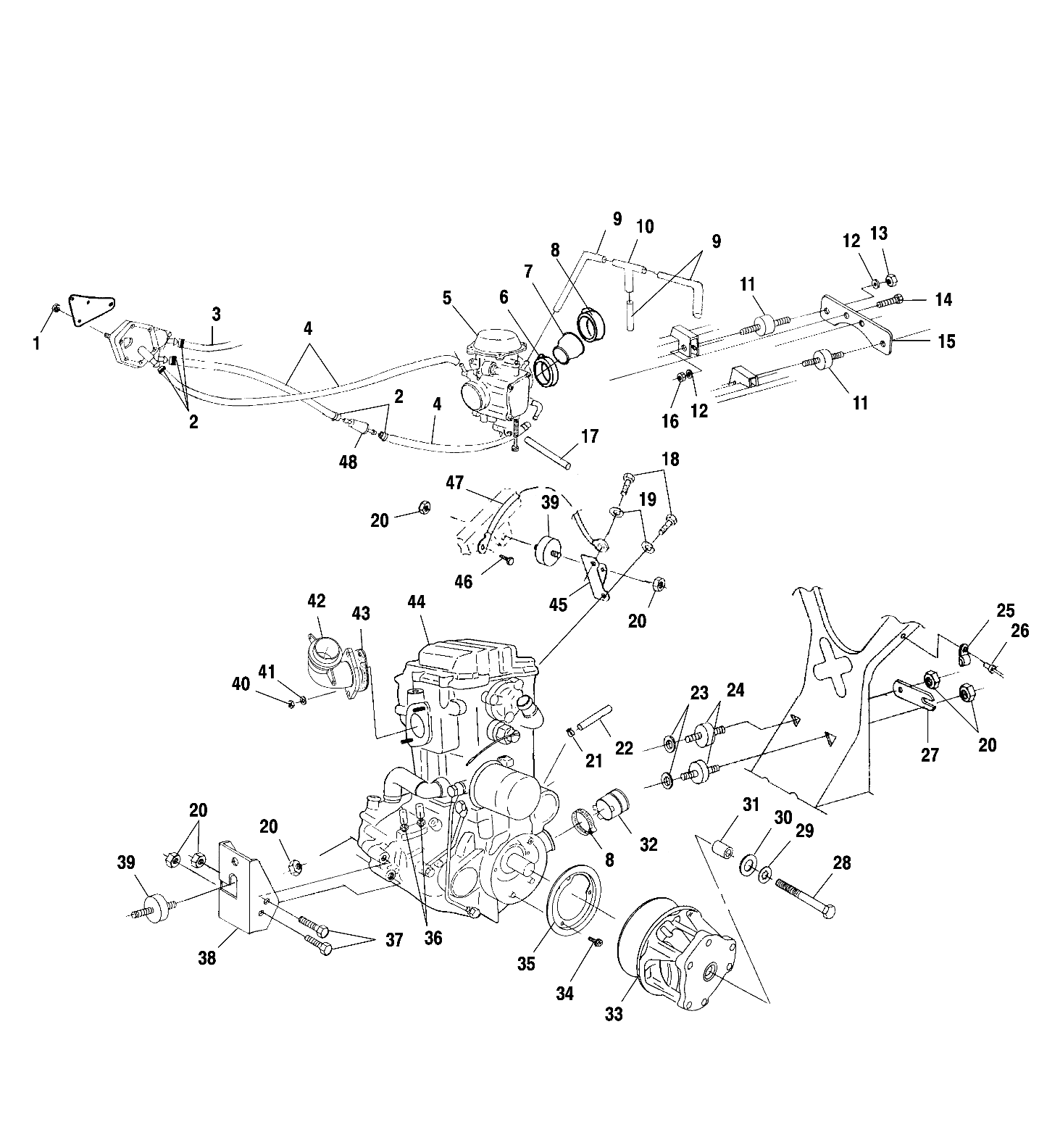 ENGINE MOUNTING - A01CH42AA (4964436443A013)