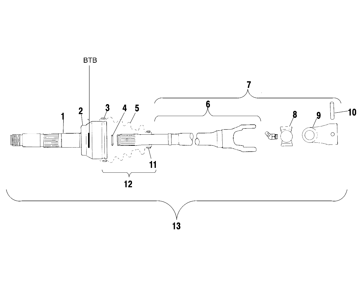 CV JOINT - BTB - A01CH42AA (4964436443B001)