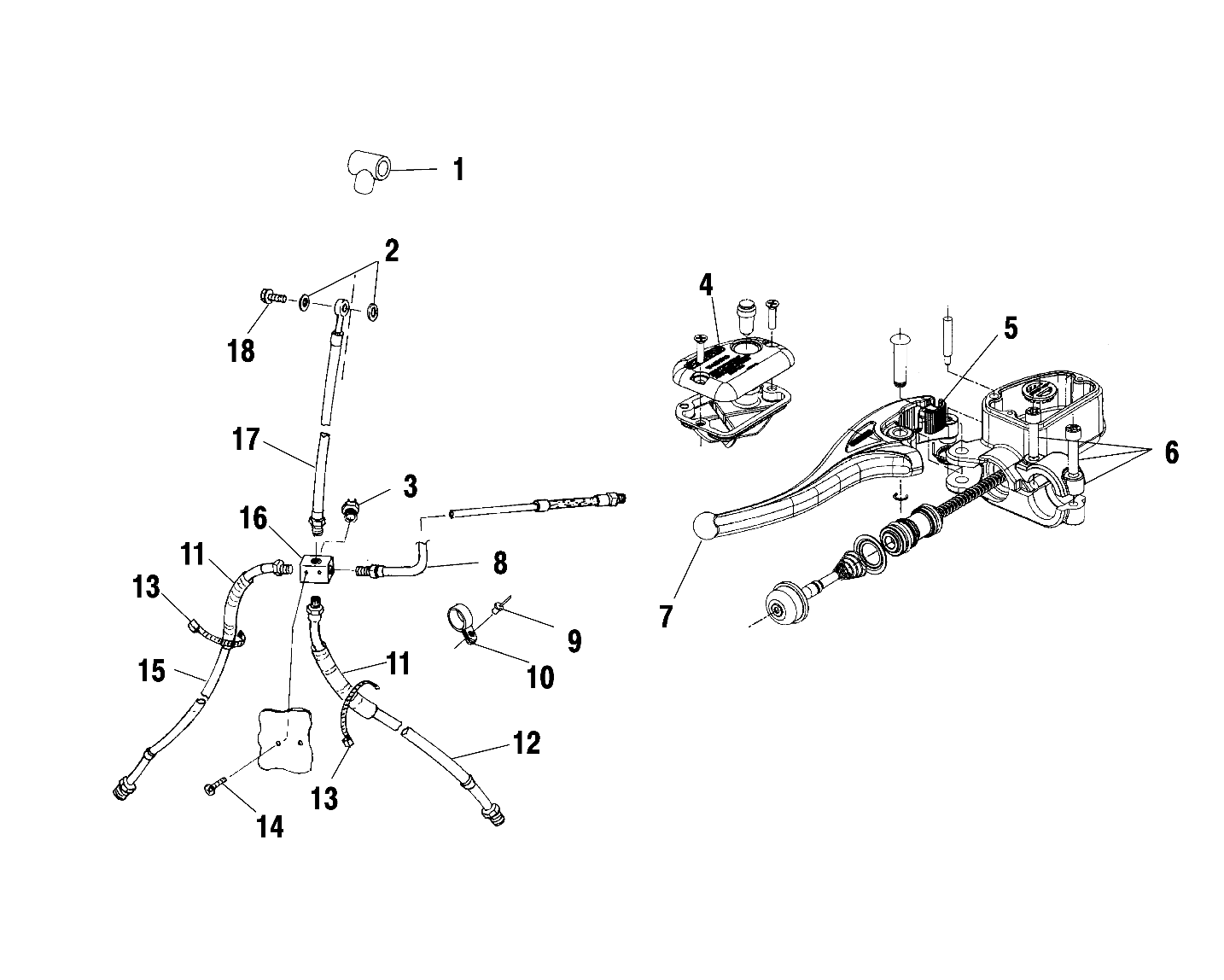 CONTROLS - MASTER CYLINDER/BRAKE LINE - A01CH42AA (4964436443B008)