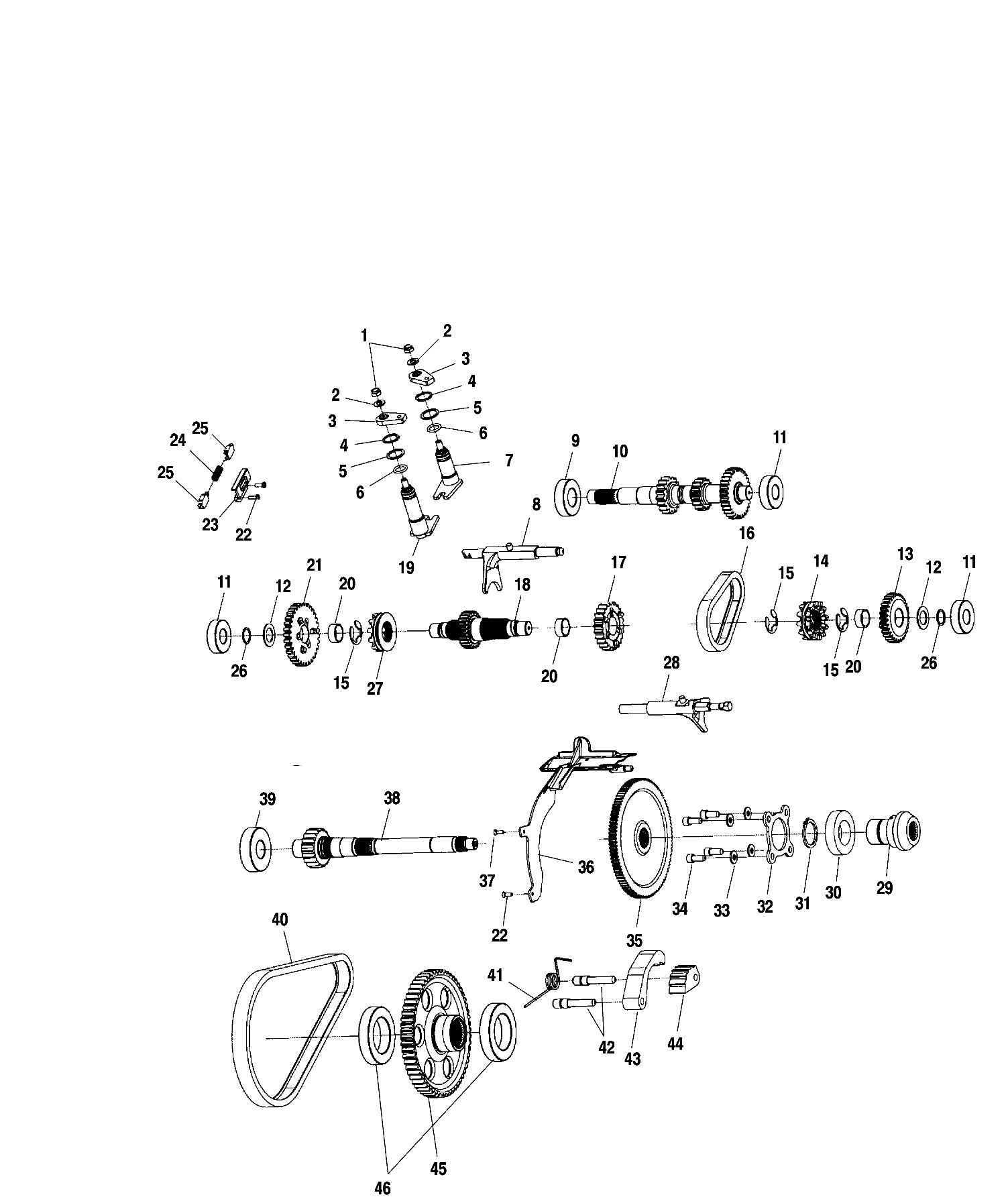 GEARCASE (Internal Components) - A01CH42AA (4964436443C013)