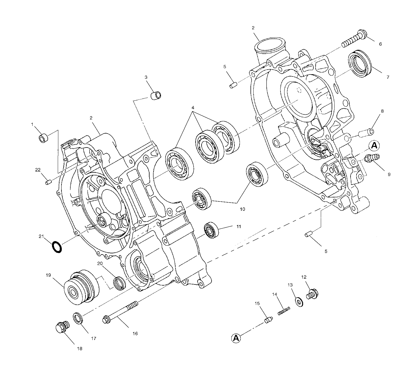 CRANKCASE - A01CH42AA (4964436443D001)