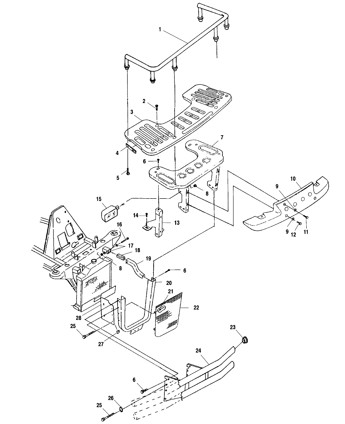 FRONT RACK and BUMPER MOUNTING - A01CH50AA (4964466446A007)