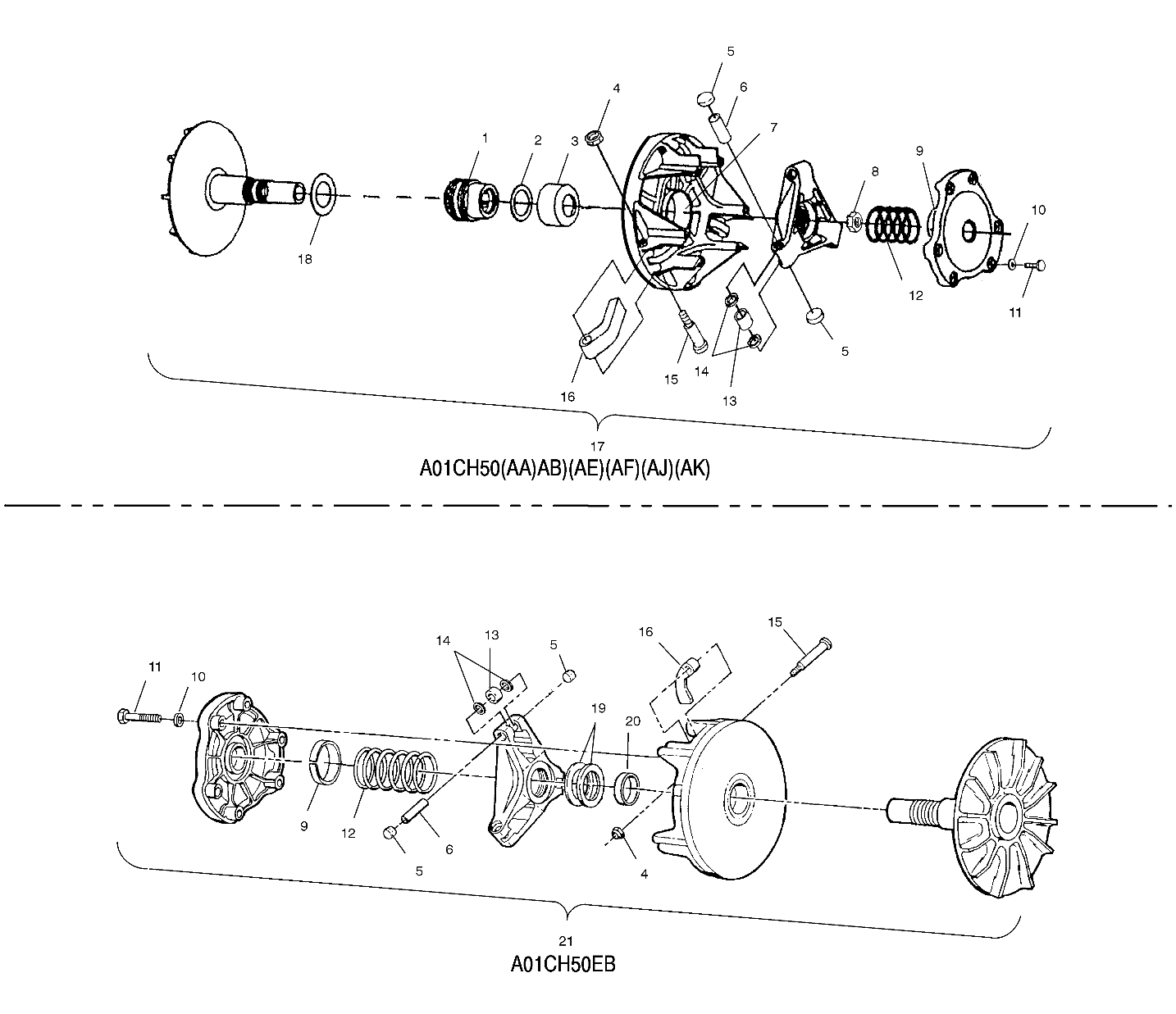 DRIVE CLUTCH - A01CH50AA (4964466446C002)