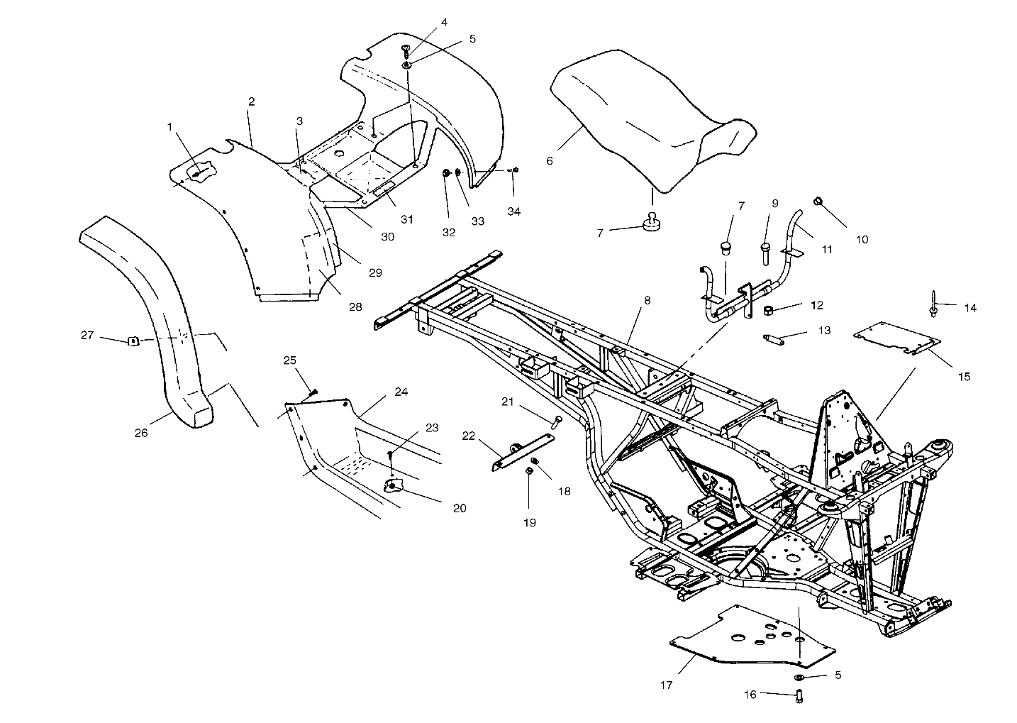 REAR CAB and SEAT - A01CL50AA (4964586458A004)